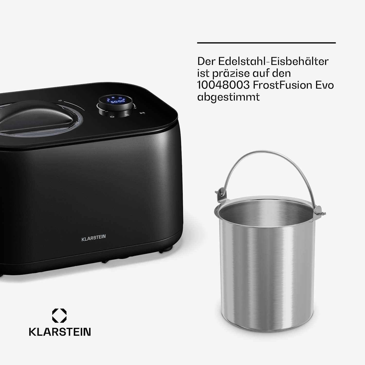 FrostFusion Eisbehälter | 1 Liter | Edelstahl | Rostfrei | Kratzfest | Spülmaschinenfest 