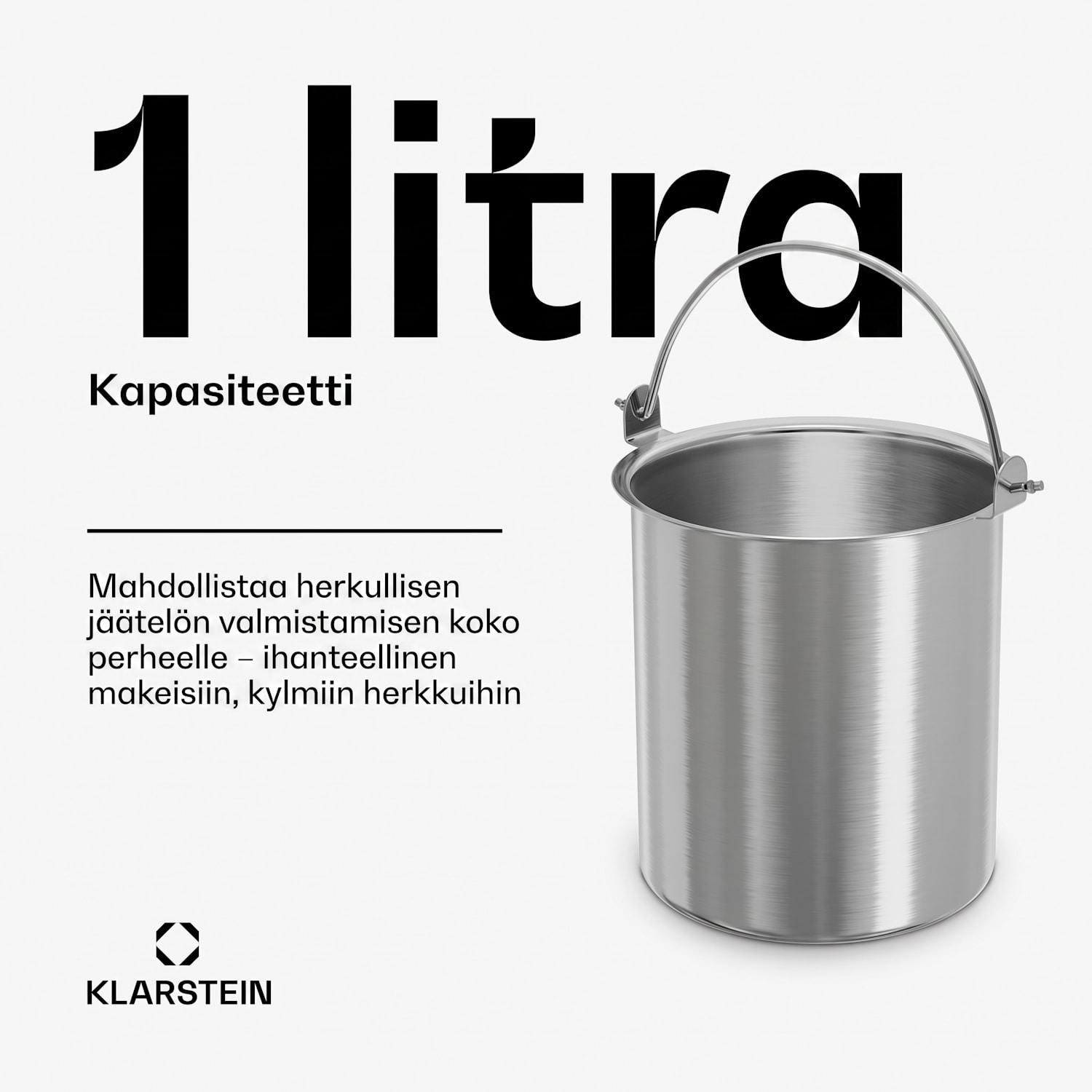 FrostFusion jääastia | 1 litra | ruostumaton teräs | naarmuuntumaton | astianpesukoneen kestävä 