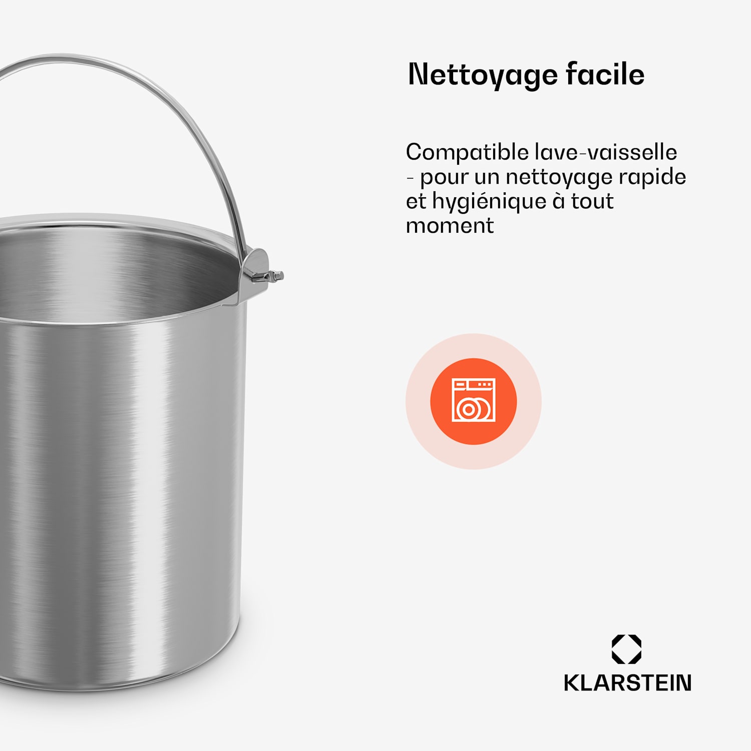 FrostFusion bac à glace | 1 litre | acier inoxydable | inoxydable | résistant aux rayures | compatible lave-vaisselle 