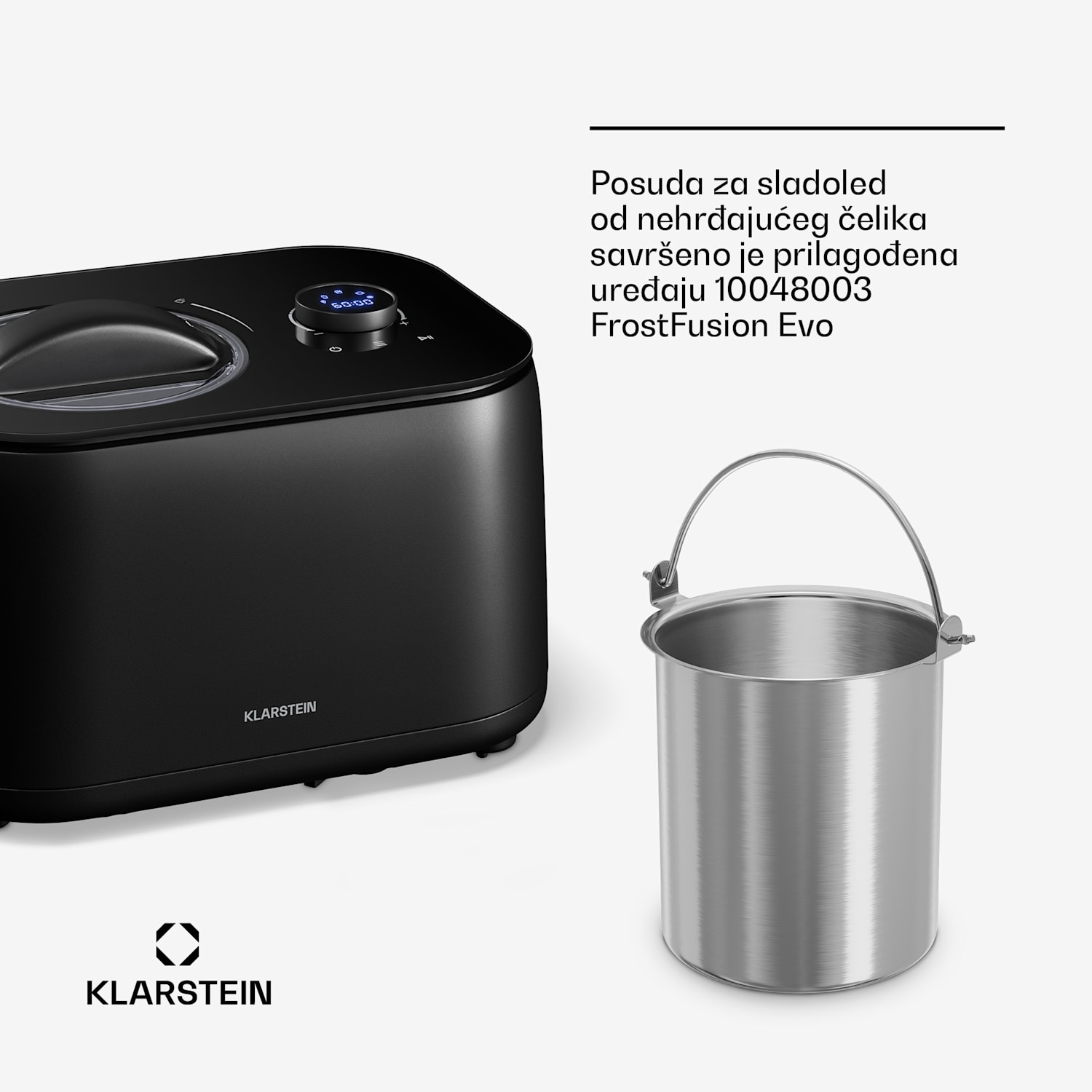 FrostFusion posuda za led | 1 litra | nehrđajući čelik | otporno na koroziju | otporno na ogrebotine | perivo u perilici posuđa 