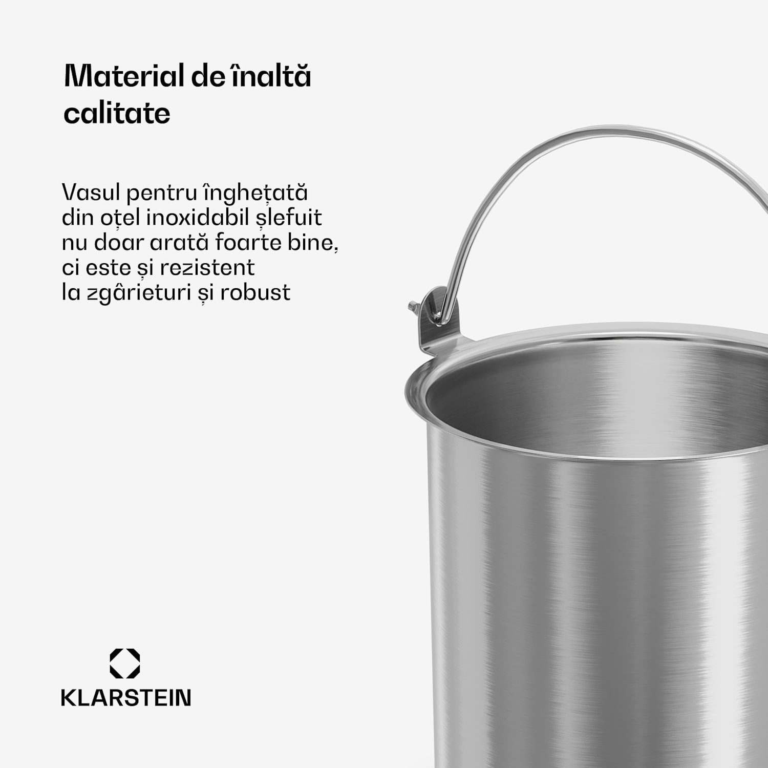 Recipient pentru gheață FrostFusion | 1 litru | oțel inoxidabil | rezistent la coroziune | rezistent la zgârieturi | lavabil în mașina de spălat vase 