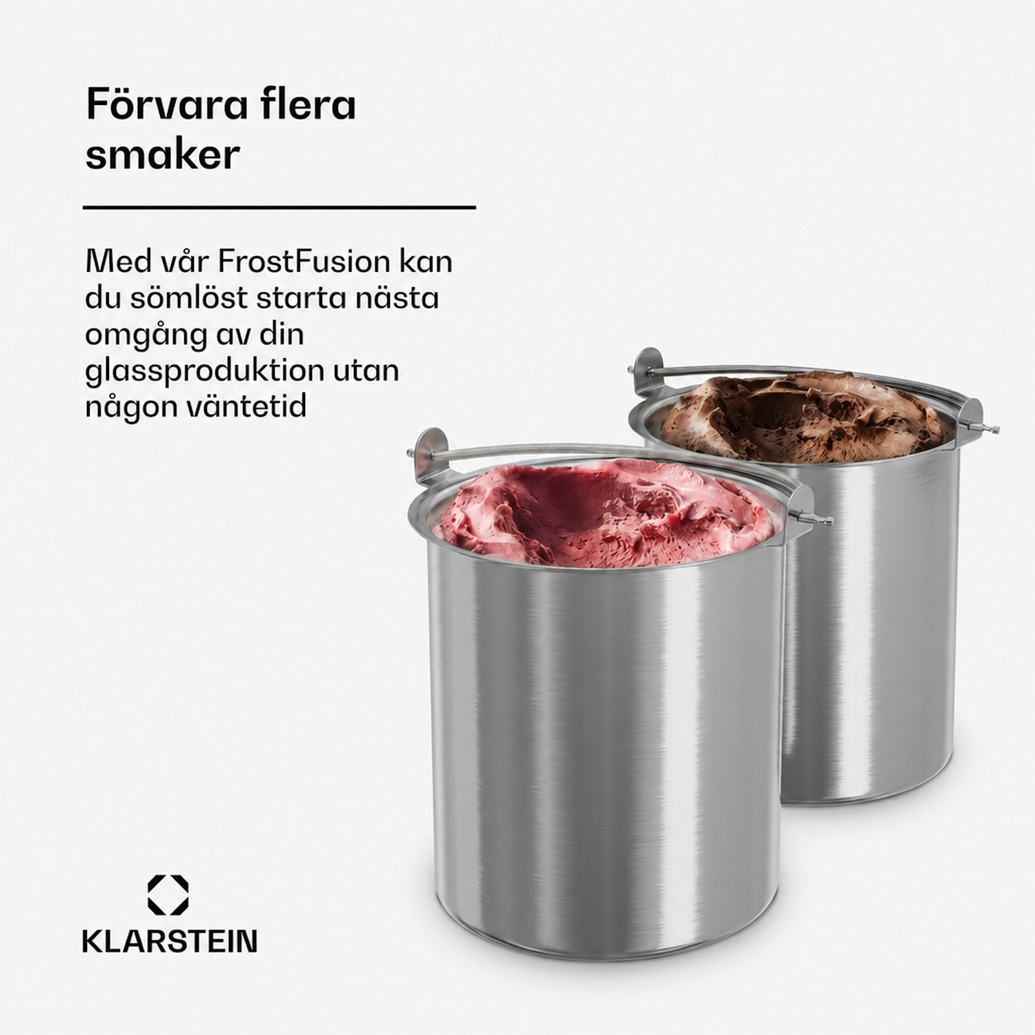 FrostFusion isbehållare | 1 liter | Rostfritt stål | Rostfri | Reptålig | Tål diskmaskin 
