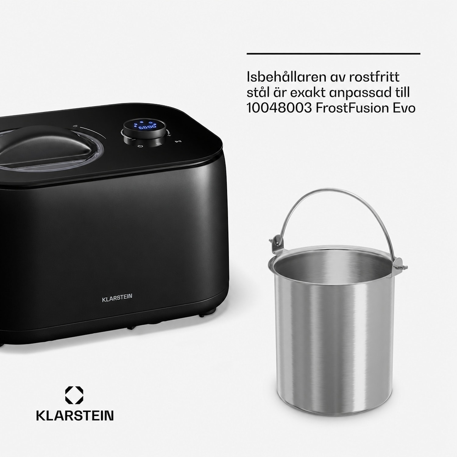 FrostFusion isbehållare | 1 liter | Rostfritt stål | Rostfri | Reptålig | Tål diskmaskin 