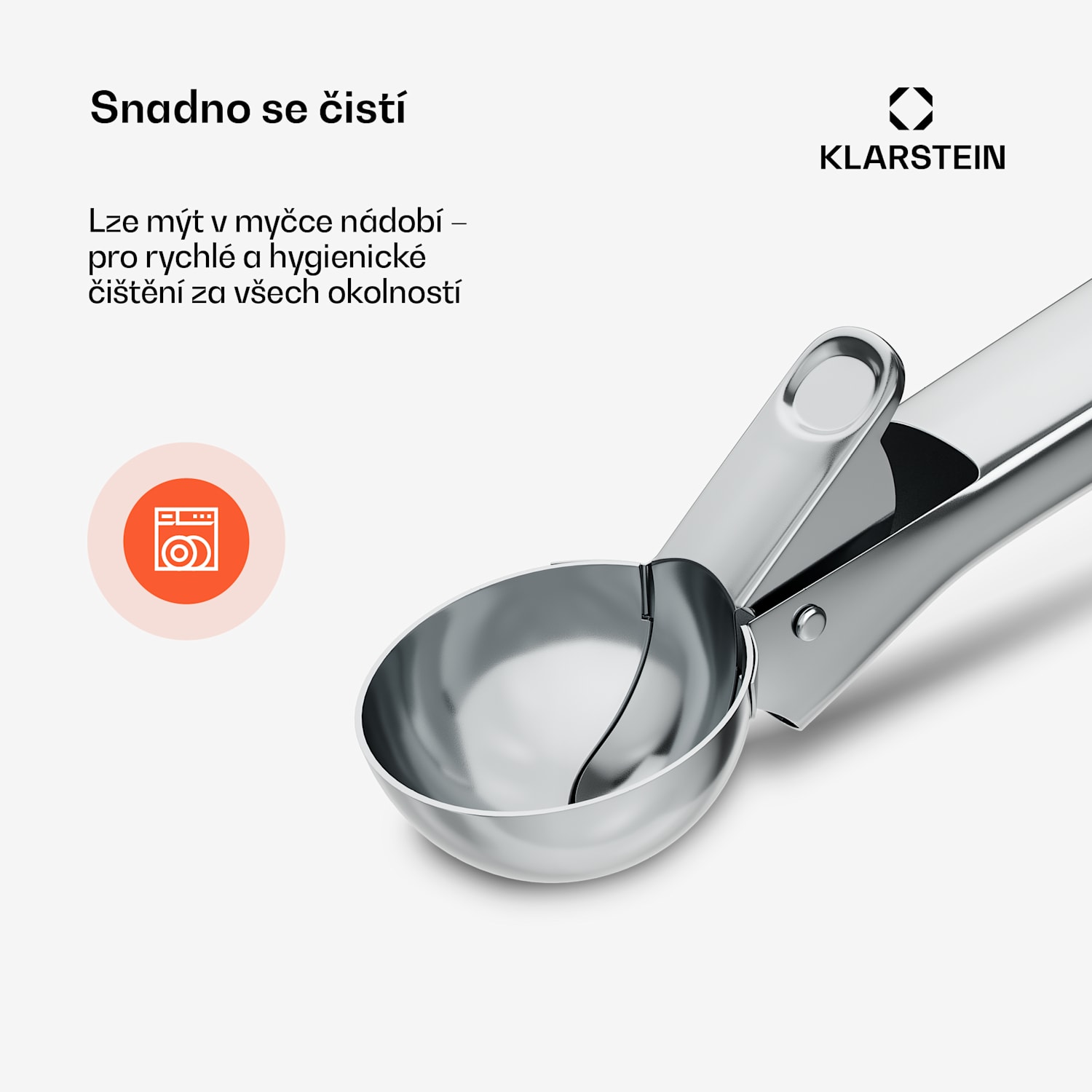 Lžíce na zmrzlinu FrostFusion | nerezová ocel | protiskluzová | ergonomická | lze mýt v myčce nádobí 