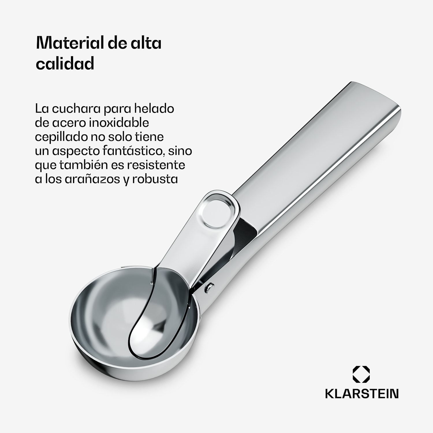 FrostFusion Cuchara para helado | Acero inoxidable | Antióxido | Resistente a arañazos | Ergonómica | Apta para lavavajillas 