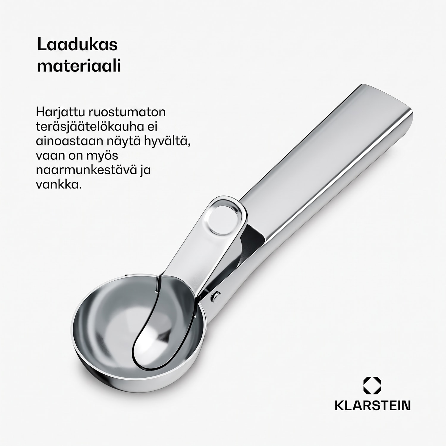 FrostFusion jäätelökauha | ruostumaton teräs | naarmuuntumaton | ergonominen | astianpesukoneen kestävä 