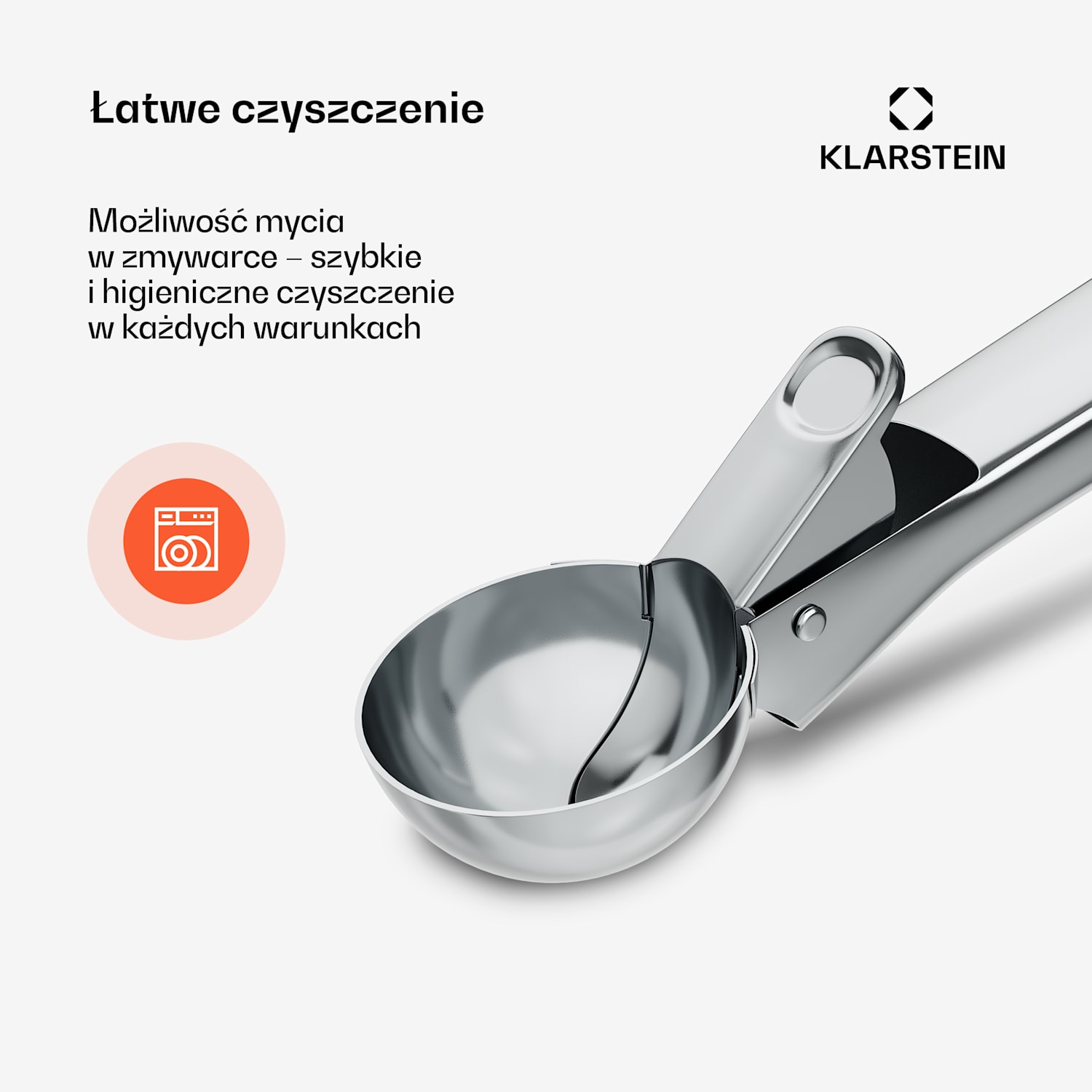 FrostFusion łyżka do lodów | stal nierdzewna | antypoślizgowa | ergonomiczna | możliwość mycia w zmywarce 