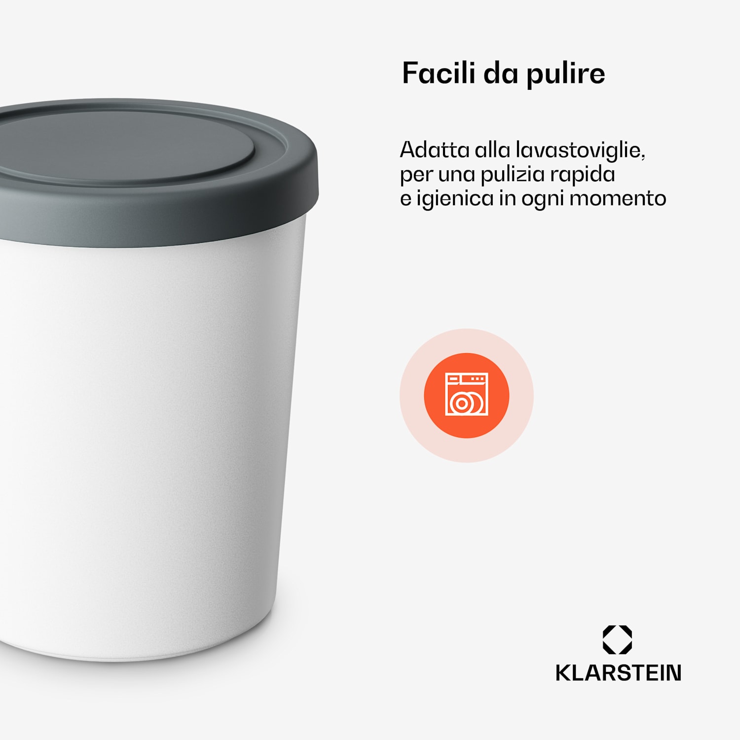 Set di contenitori per il gelato | 180 millilitri | Plastica | Lavabili in lavastoviglie 