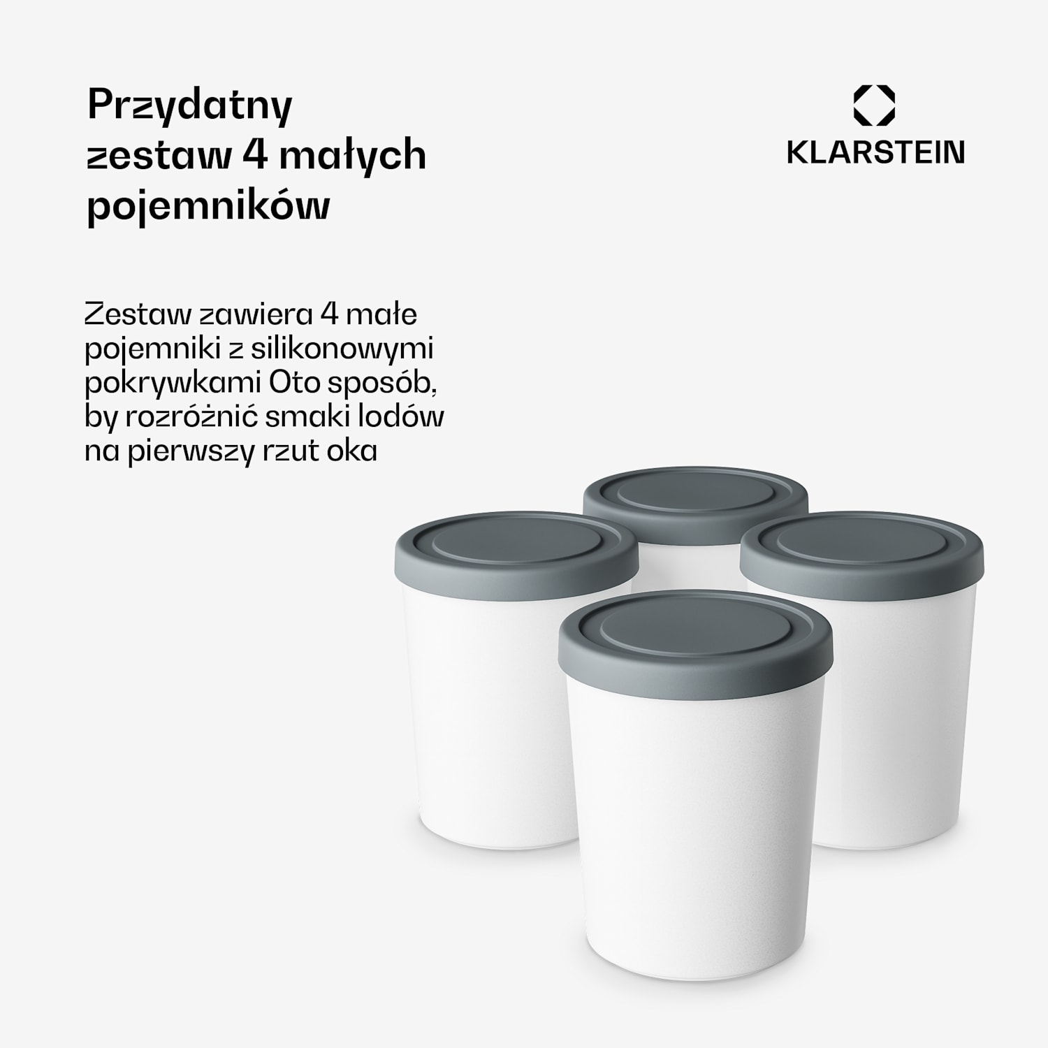 Zestaw pojemników | 180 ml | tworzywo sztuczne | możliwość mycia w zmywarce 