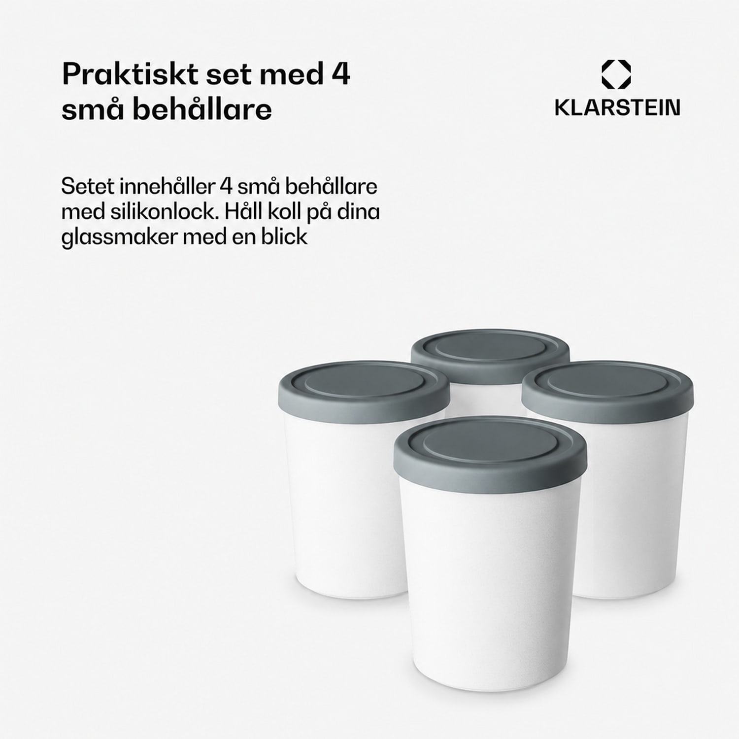 Isbehållarset | 180 milliliter | Plast | Tål diskmaskin 