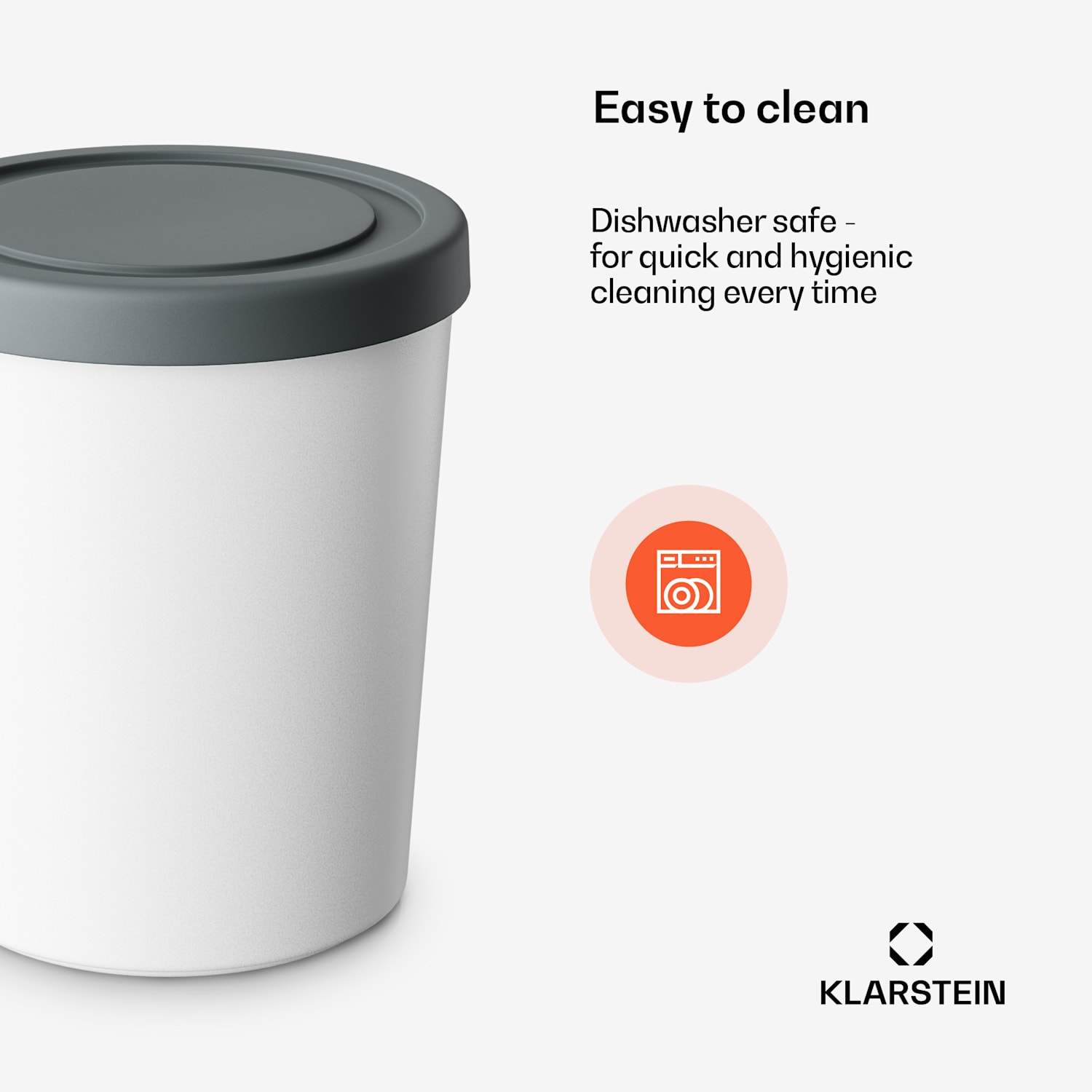 Ice cream container set | 180 millilitres | plastic | dishwasher safe 