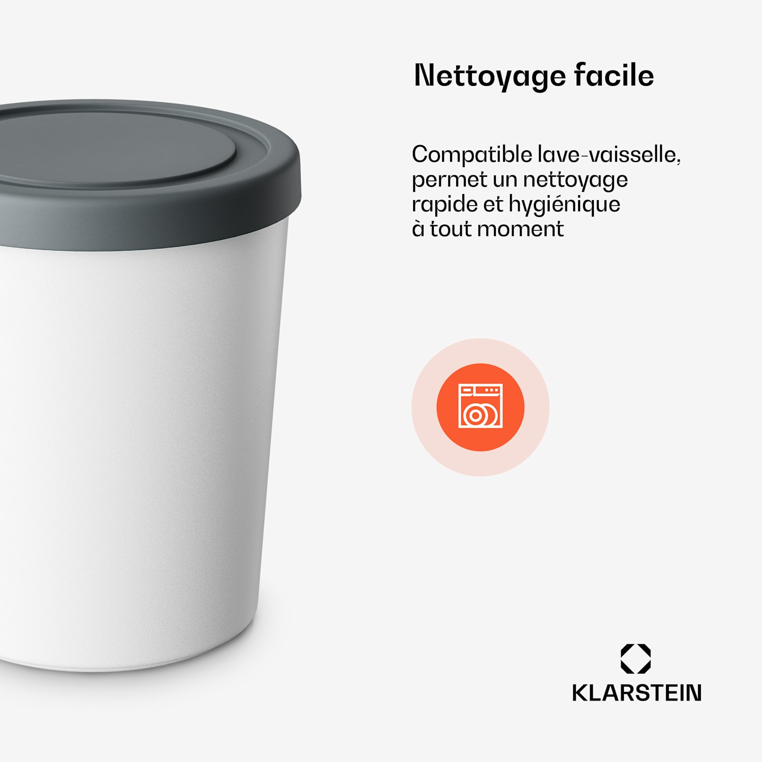 Ensemble de bac à glace | 1 litre | plastique | compatible lave-vaisselle 