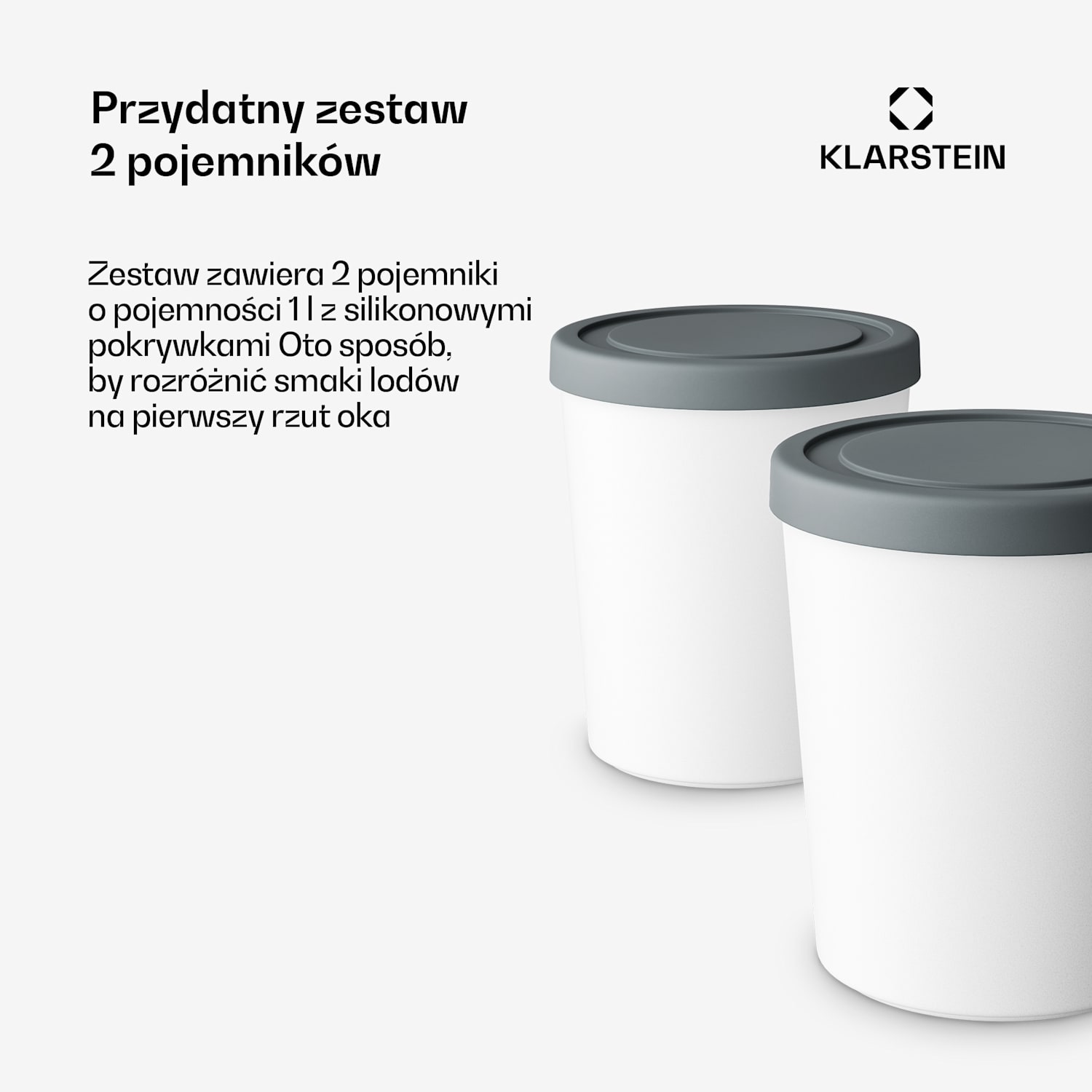 Zestaw pojemników | 1 l | tworzywo sztuczne | możliwość mycia w zmywarce 