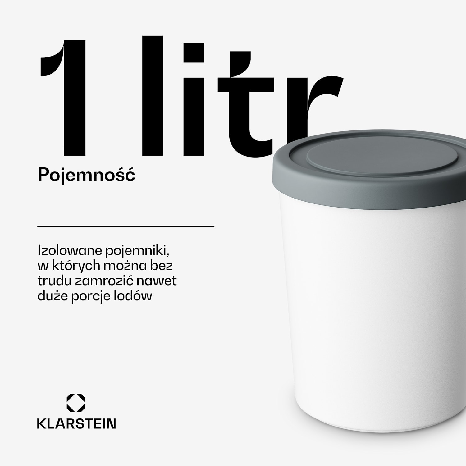 Zestaw pojemników | 1 l | tworzywo sztuczne | możliwość mycia w zmywarce 