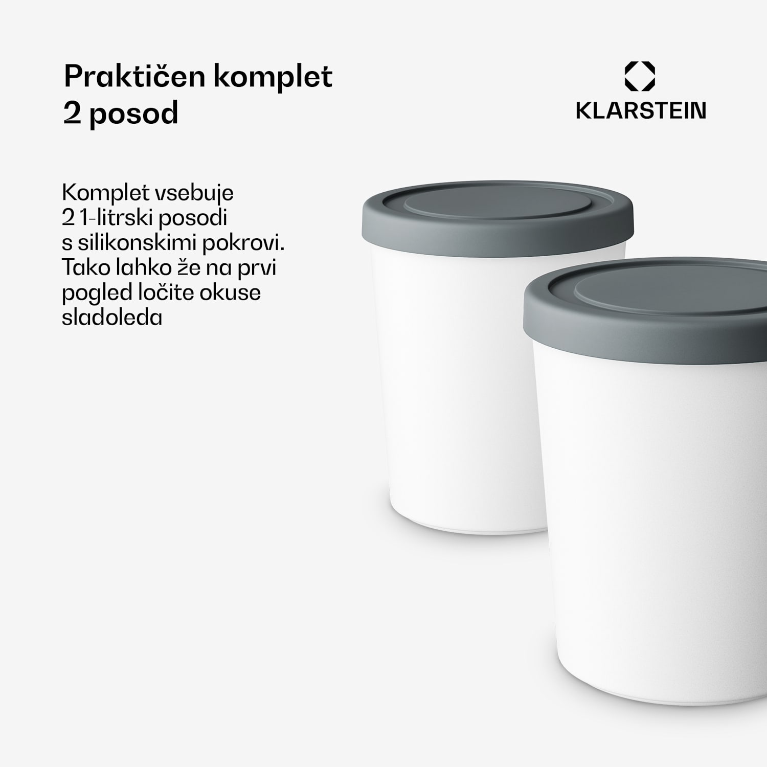 Komplet za led | 1 liter | plastika | primerno za pomivanje v pomivalnem stroju 