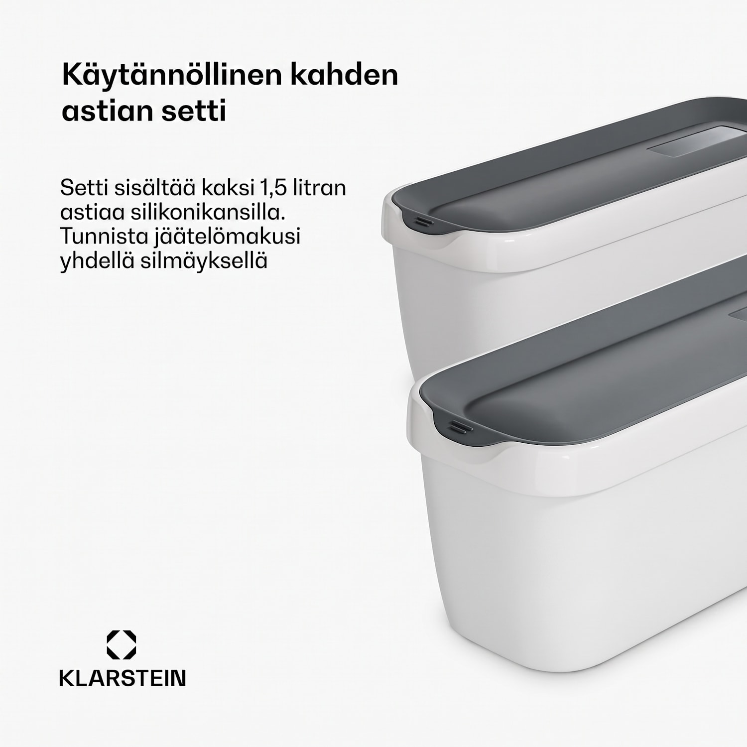 Jääpalakulho setti | 1,5 litraa | Muovia | Astianpesukoneen kestävä 