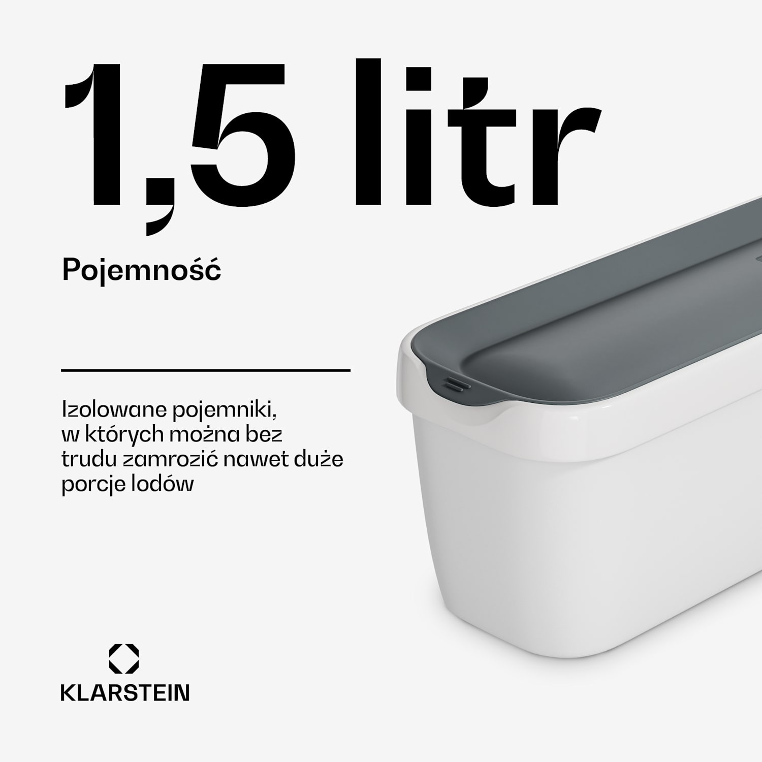 Zestaw pojemników | 1,5 l | tworzywo sztuczne | możliwość mycia w zmywarce 