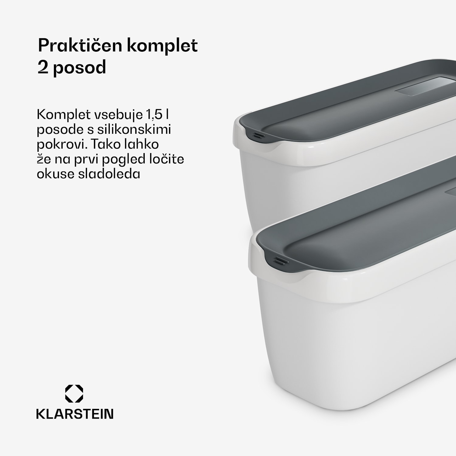 Komplet za led | 1,5 l | plastika | primerno za pomivanje v pomivalnem stroju 