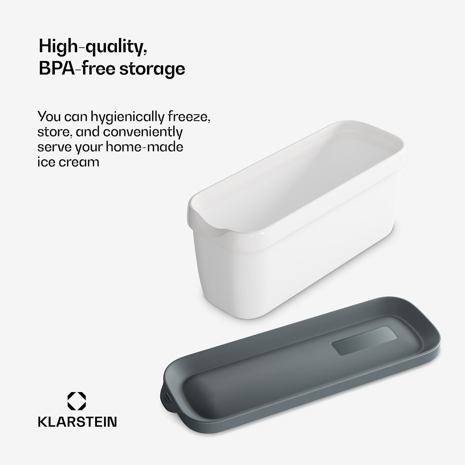 Ice cream container set | 1.5 litres | Plastic | Dishwasher safe 