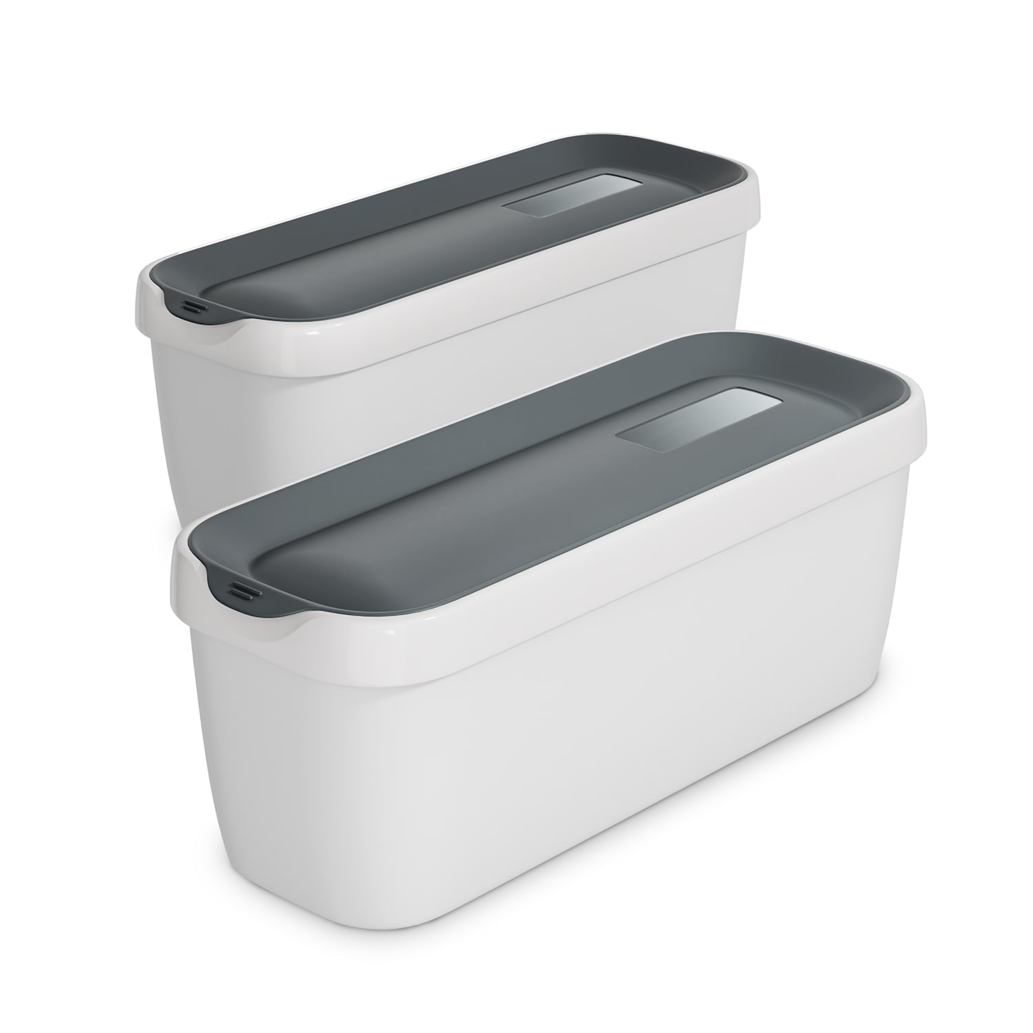 Ice cream container set | 1.5 litres | Plastic | Dishwasher safe 