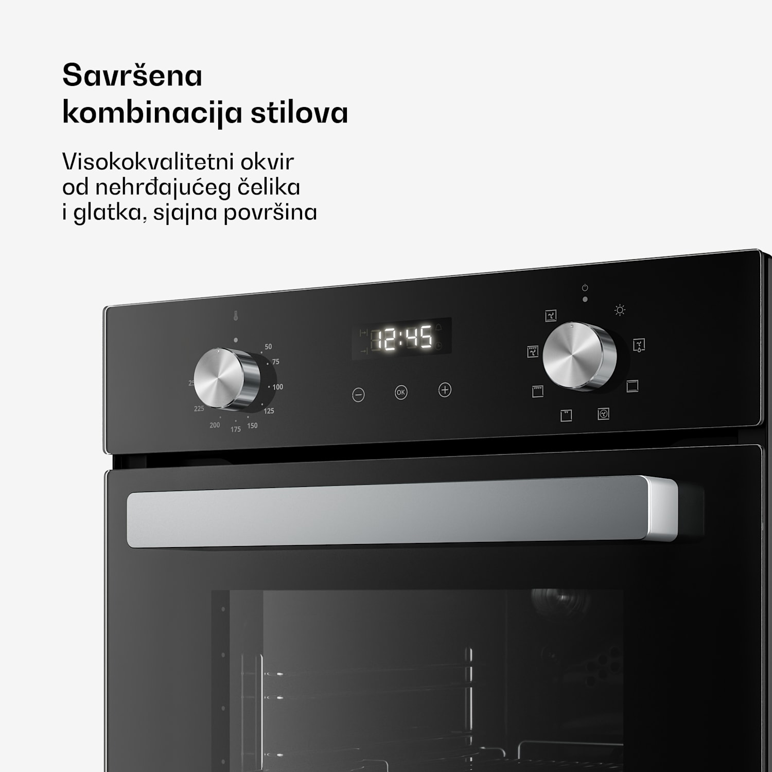 Velaire ugradbena pećnica | 49 L | energetska klasa A | 2000 W | crna | 45 cm 