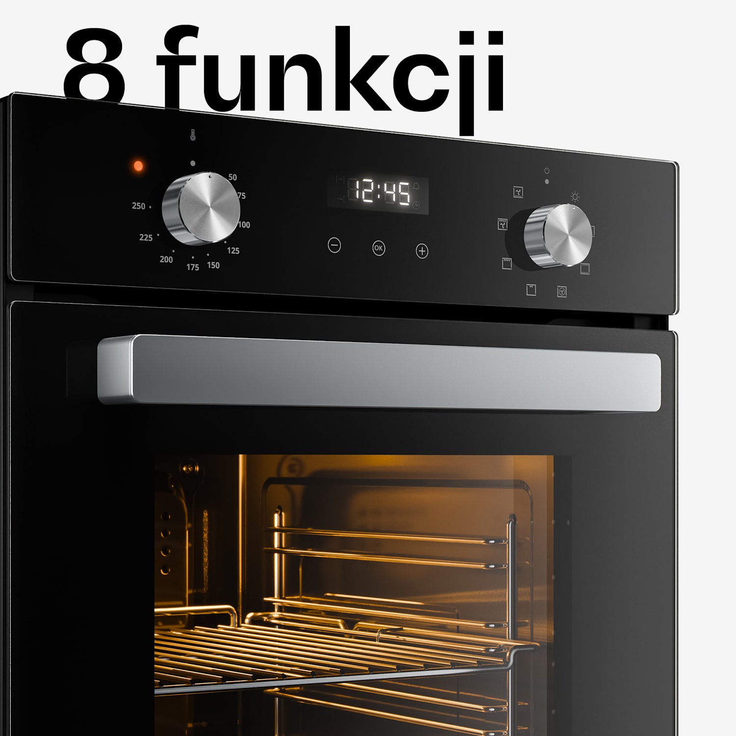 Piekarnik do zabudowy Verosteel | 45 l | Klasa efektywności energetycznej A | 2000 W | Czarny 