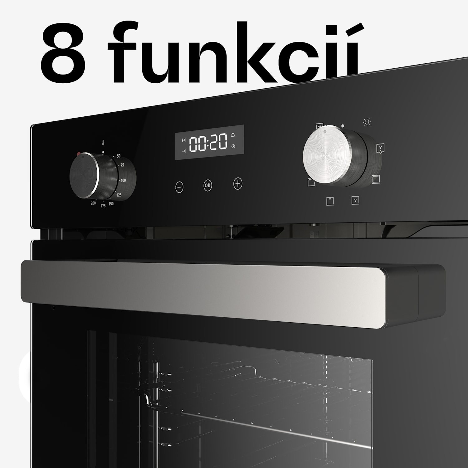 Verosteel vstavaná rúra | 45 cm | 49 litrov | energetická trieda A | 2000 W | čierna 