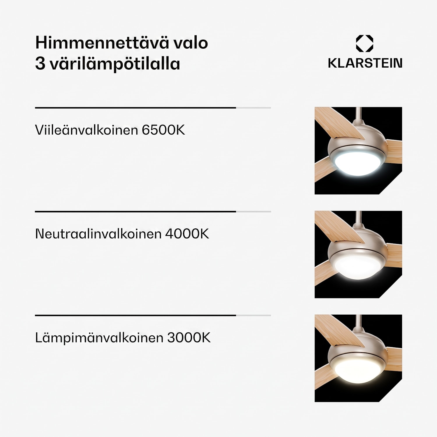 El Paso kattotuuletin valolla | 132 cm | 35 W | Hiljainen käyttö | Puu Vaahtera