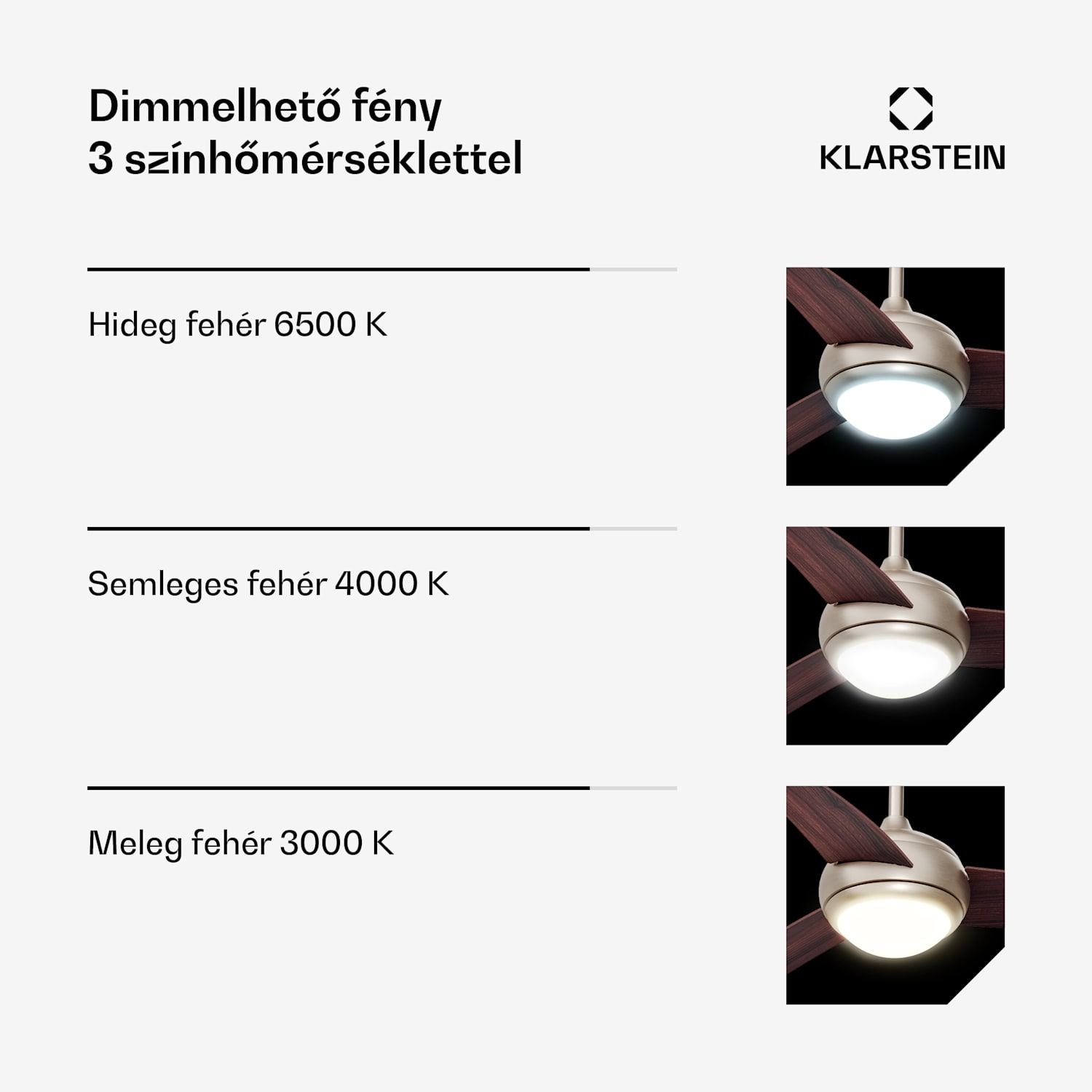 El Paso mennyezeti ventilátor világítással | 132 cm | 35 W | Csendes működés | Fa Diófa