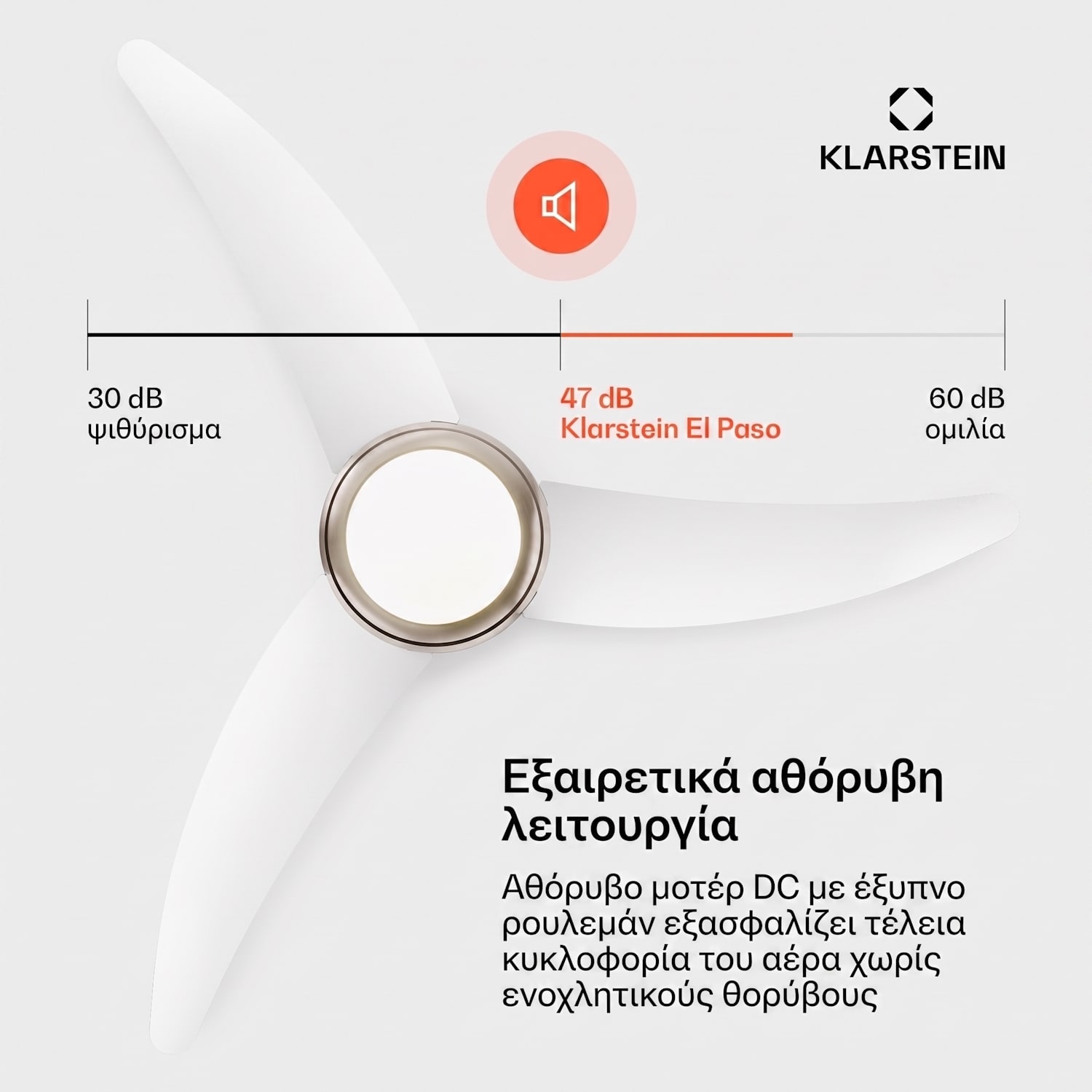 El Paso ανεμιστήρας οροφής με φως | 132 cm | 35 W | αθόρυβη λειτουργία | ξύλο Λευκό