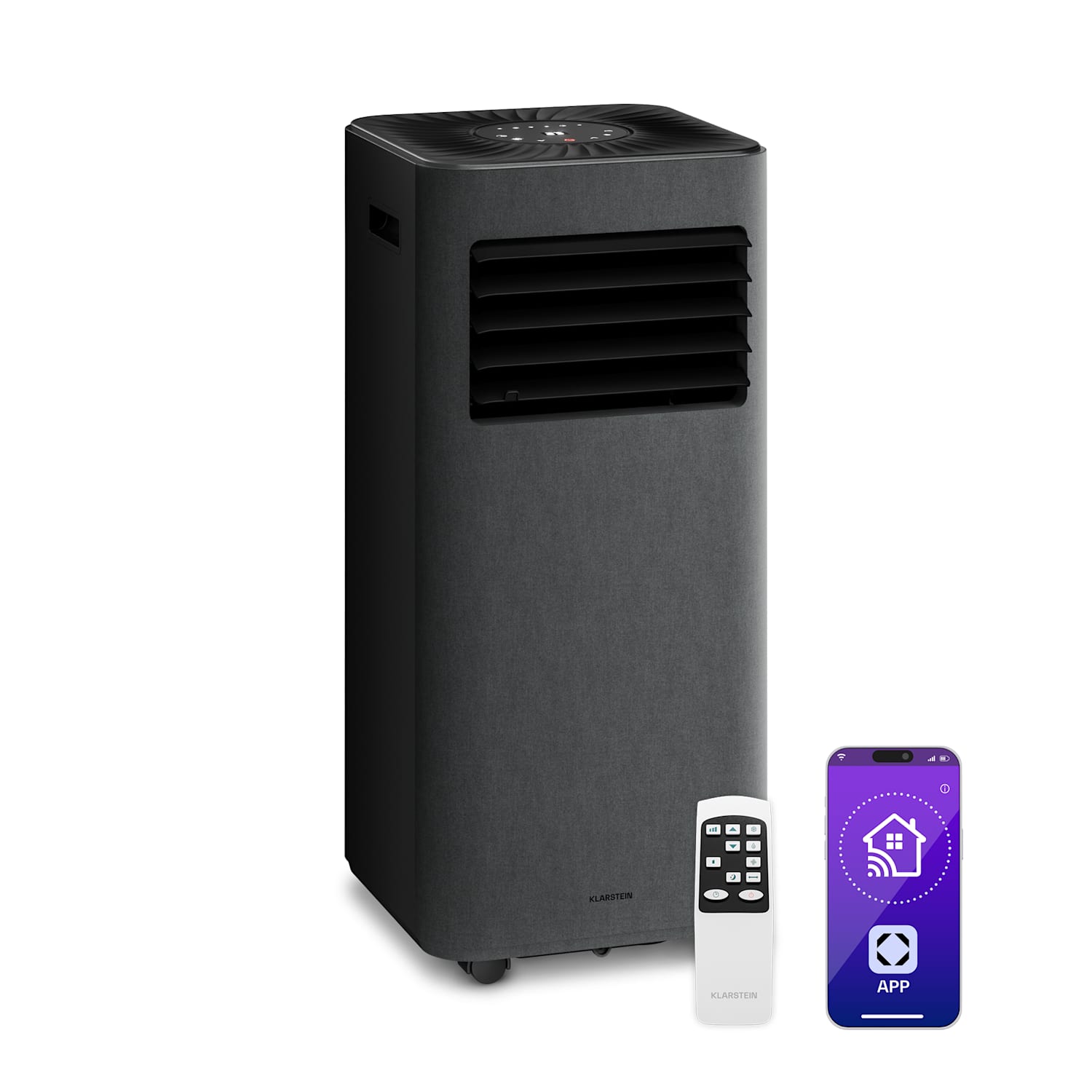 AireLux climatiseur mobile | 9000 BTU | 31 cm | 33 m² | Classe énergétique A 9.000 BTU | Gris Foncé