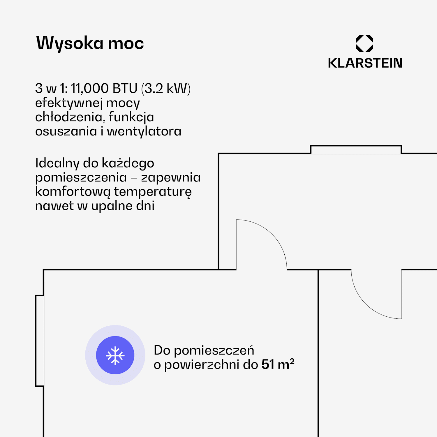 Breeze Box klimatyzator przenośny | 11000 BTU | 32 cm | 51 m² | klasa energetyczna A 11.000 BTU | Biały