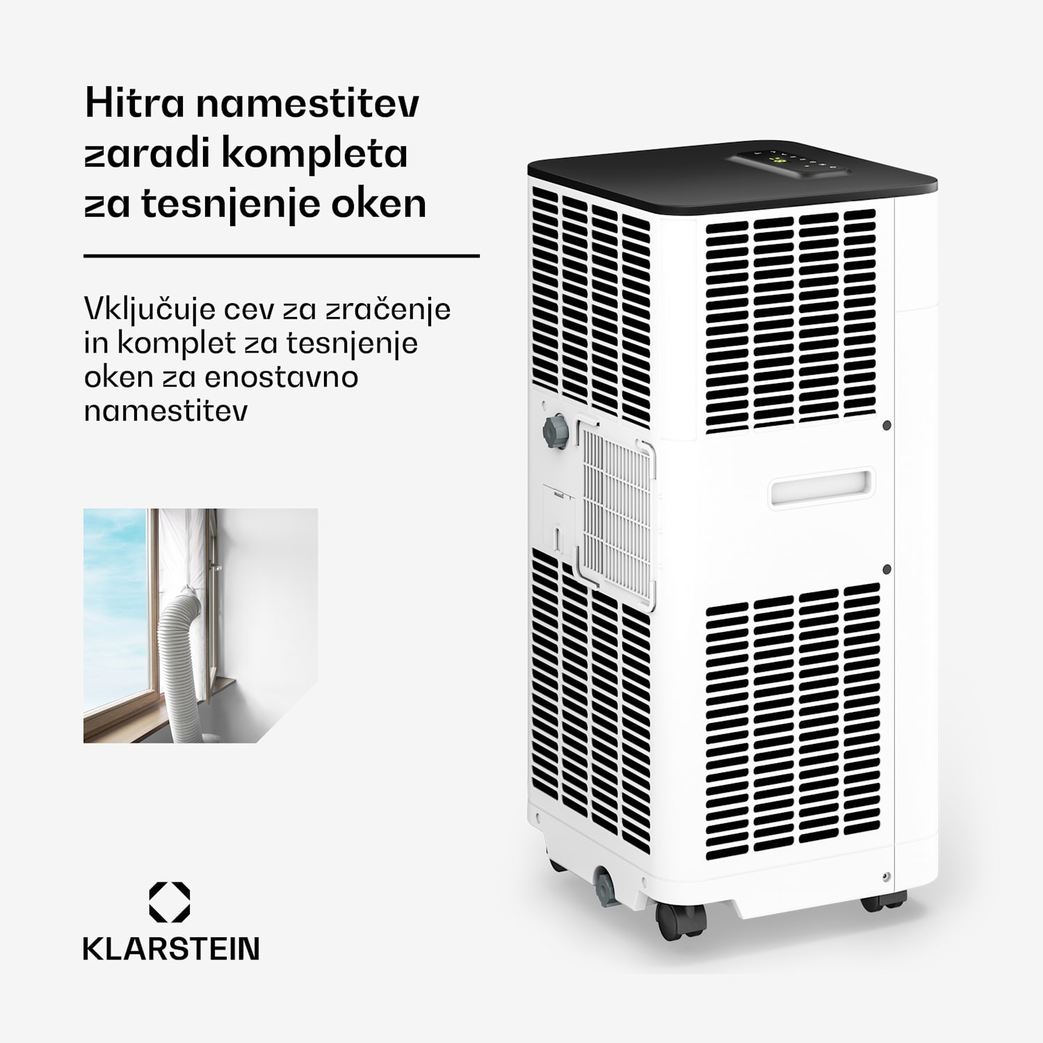 Breeze Box mobilna klimatska naprava | 11000 BTU | 32 cm | 51 m² | Energijski razred A 11.000 BTU | Bela