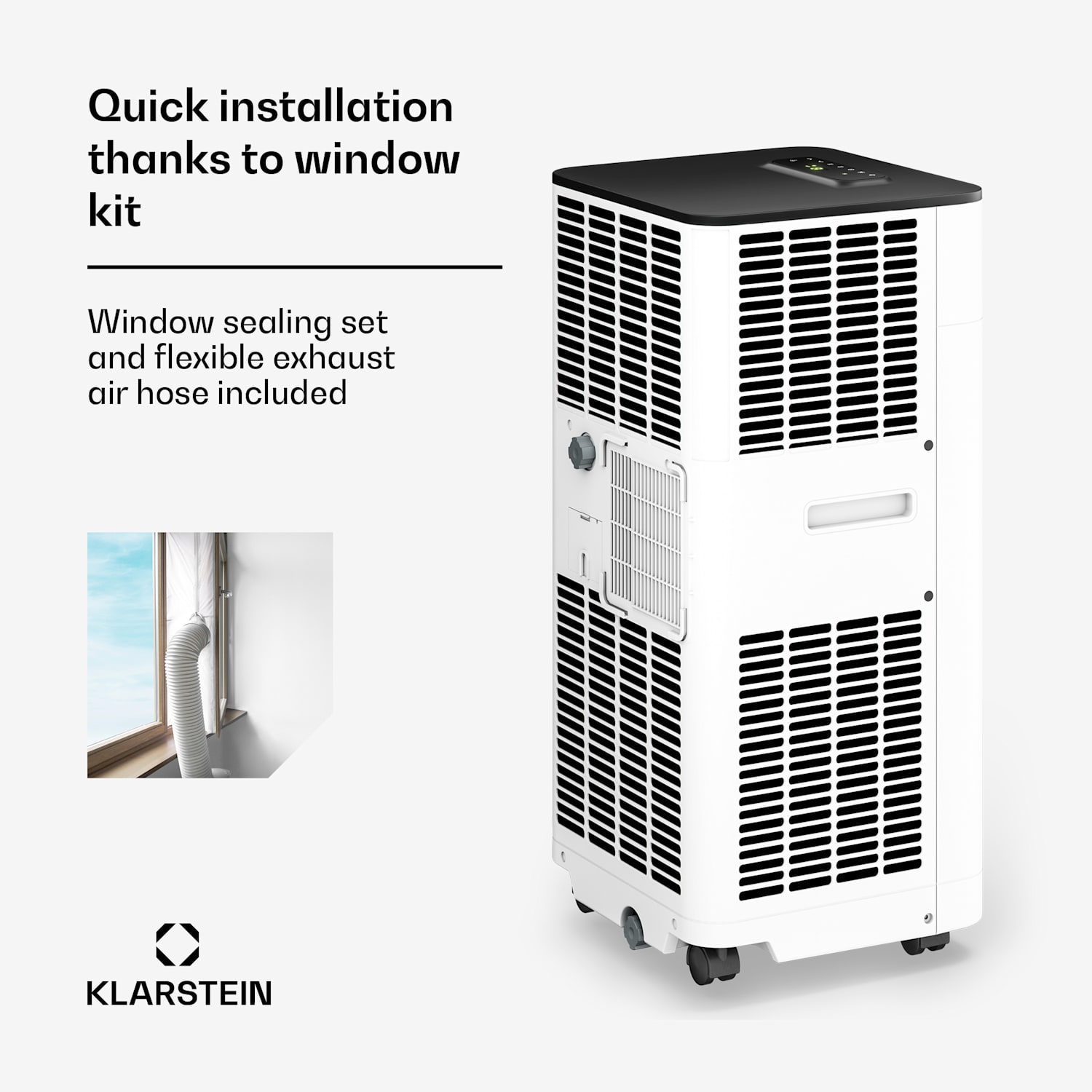 Breeze Box mobiele airco | 3,2 kW | 32 cm | 51 m² | energielabel A 11.000 BTU | Wit