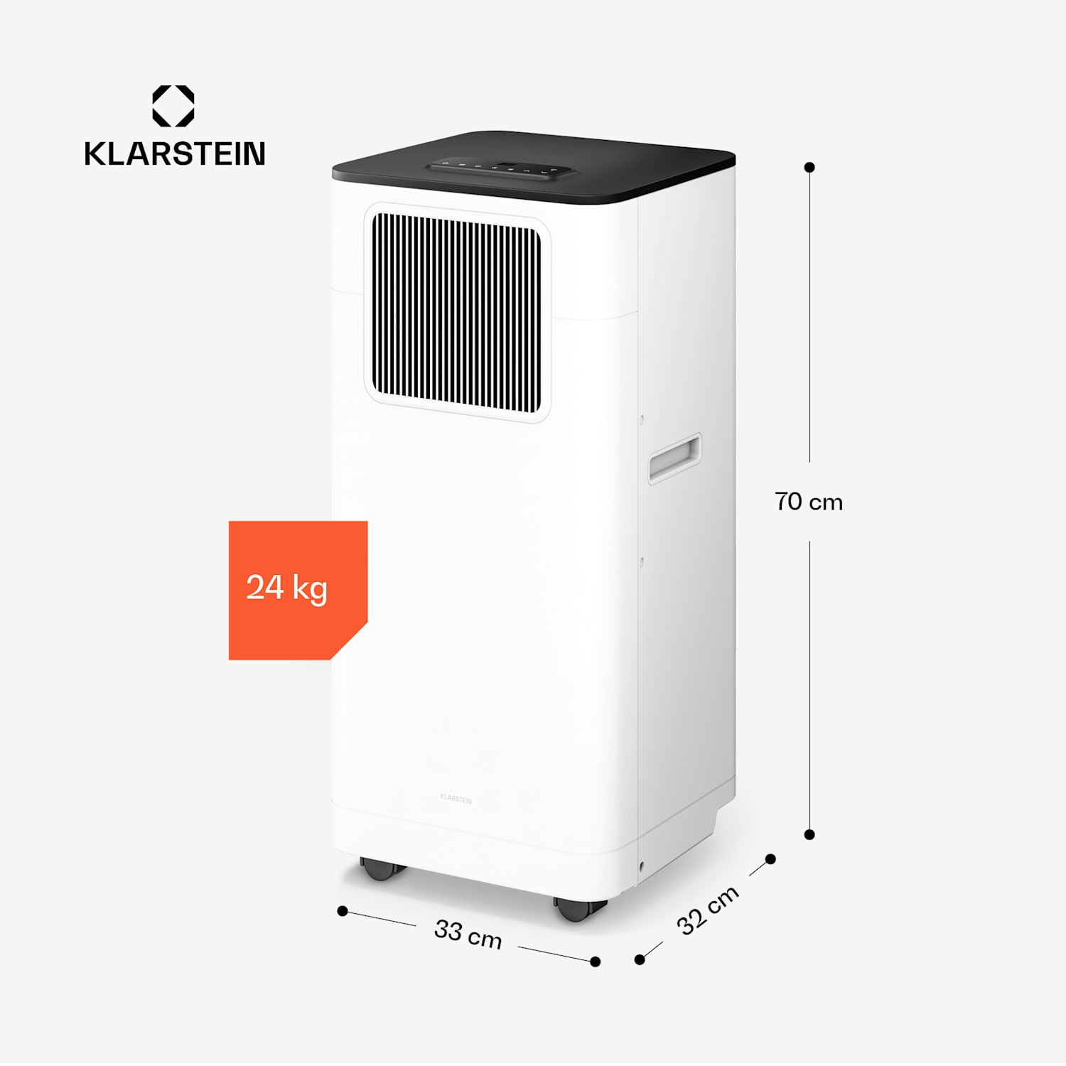 Breeze Box Mobile Klimaanlage | 11000 BTU | 32 cm | 51 m² | Energieeffizienzklasse A 11.000 BTU | Weiß
