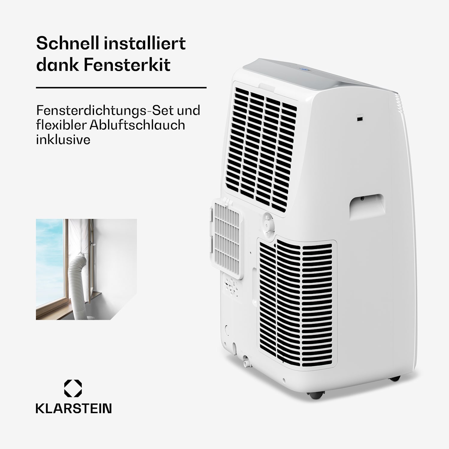 Grandbreeze Mobile Klimaanlage | 12000 BTU | 42 cm | 56 m² | Energieeffizienzklasse A+ 12.000 BTU | Ja | Weiß