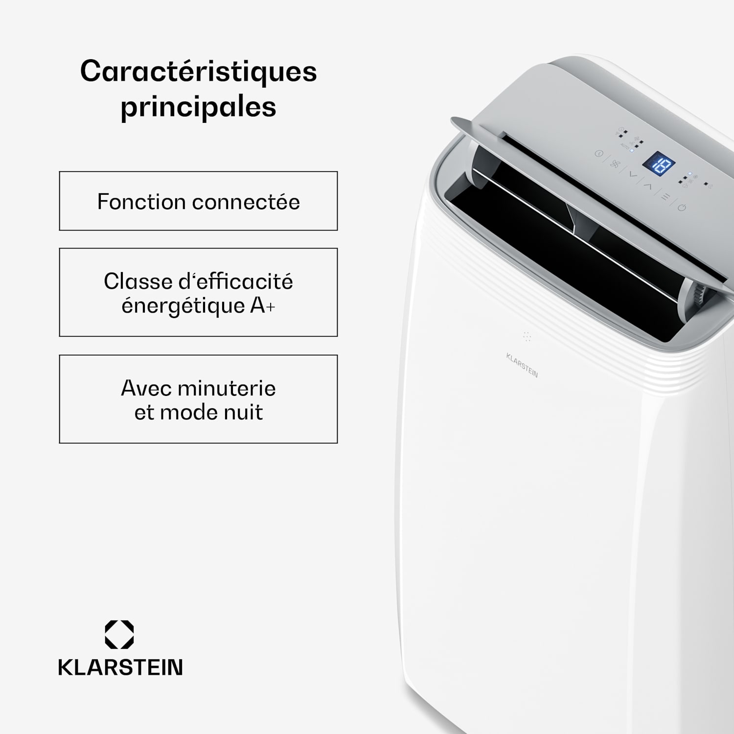 Grandbreeze climatiseur mobile | 12000 BTU | 42 cm | 56 m² | classe d'efficacité énergétique A+ 12.000 BTU | Oui | Blanc