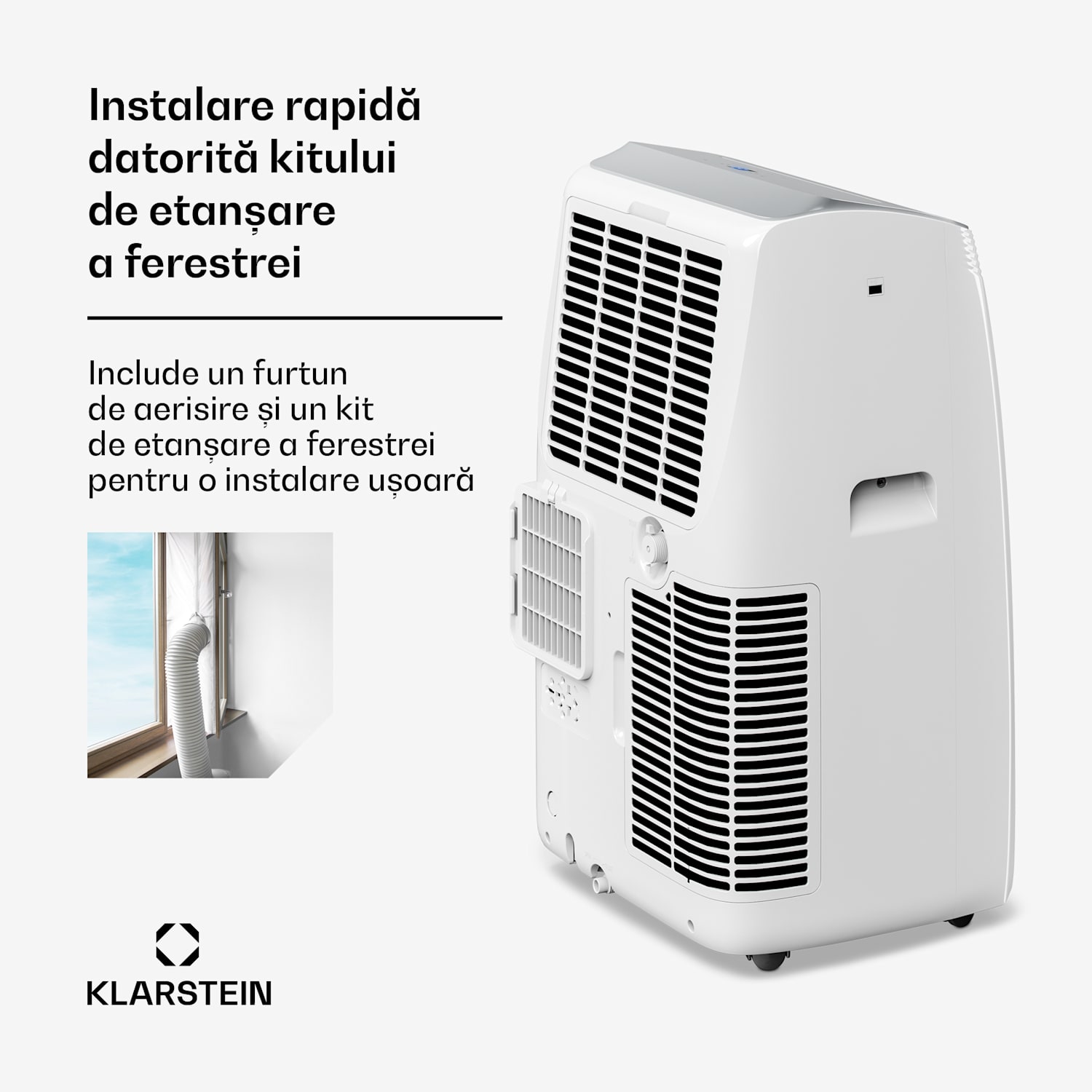 Aer condiționat mobil Breeze Box | 12000 BTU | 42 cm | 56 m² | clasa energetică A+ 12.000 BTU | Da | Alb