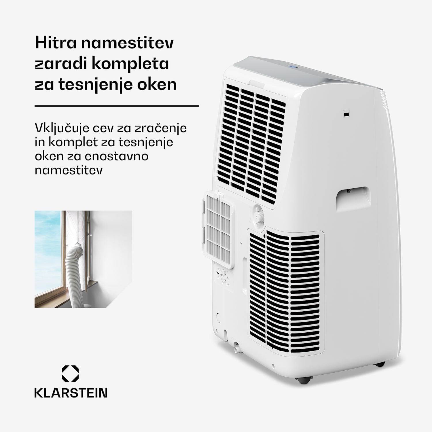 Grandbreeze mobilna klimatska naprava | 12000 BTU | 42 cm | 56 m² | Energijski razred A+ 12.000 BTU | Da | Bela