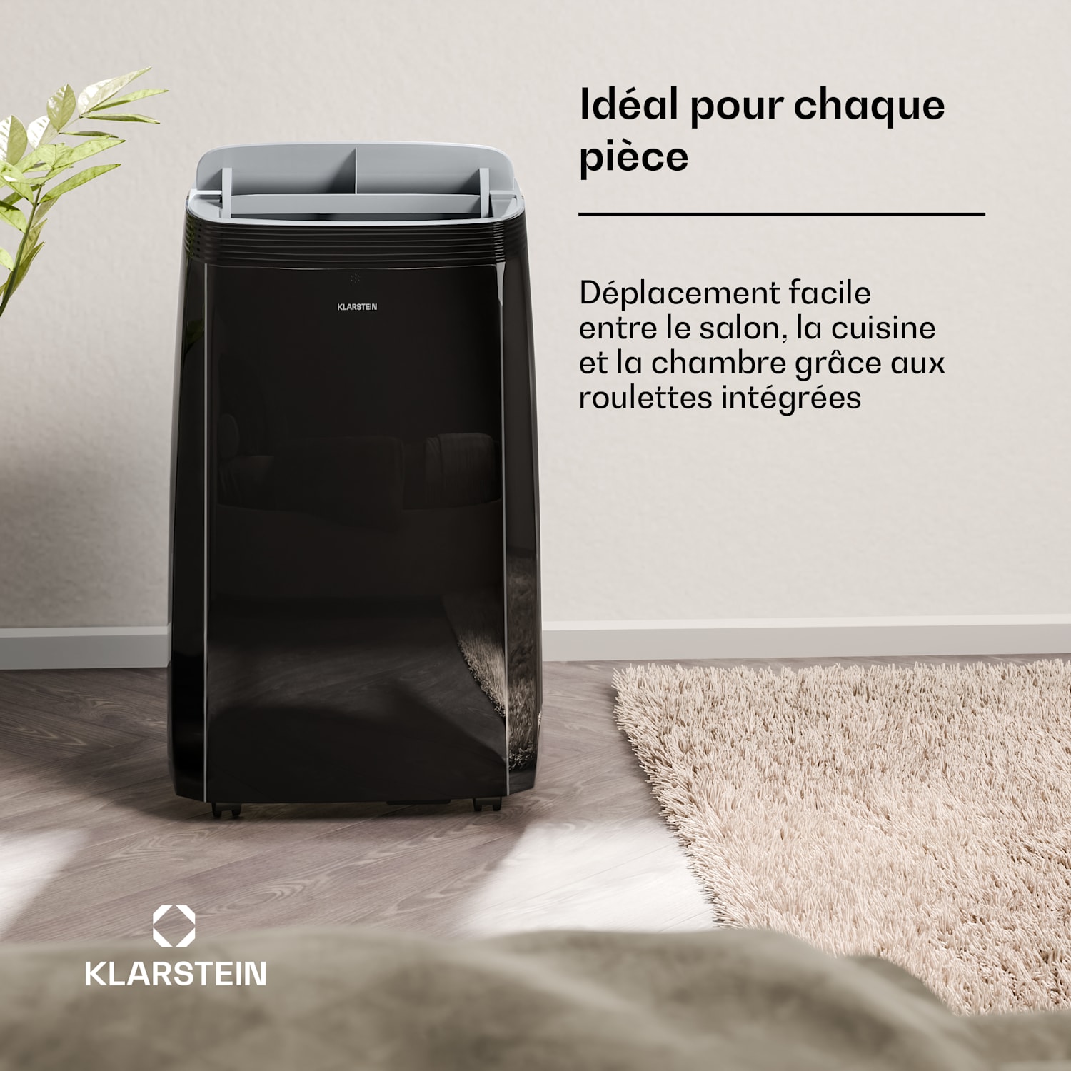 Grandbreeze climatiseur mobile | 12000 BTU | 42 cm | 56 m² | Classe d'efficacité énergétique A+ 12.000 BTU | Oui | Noir