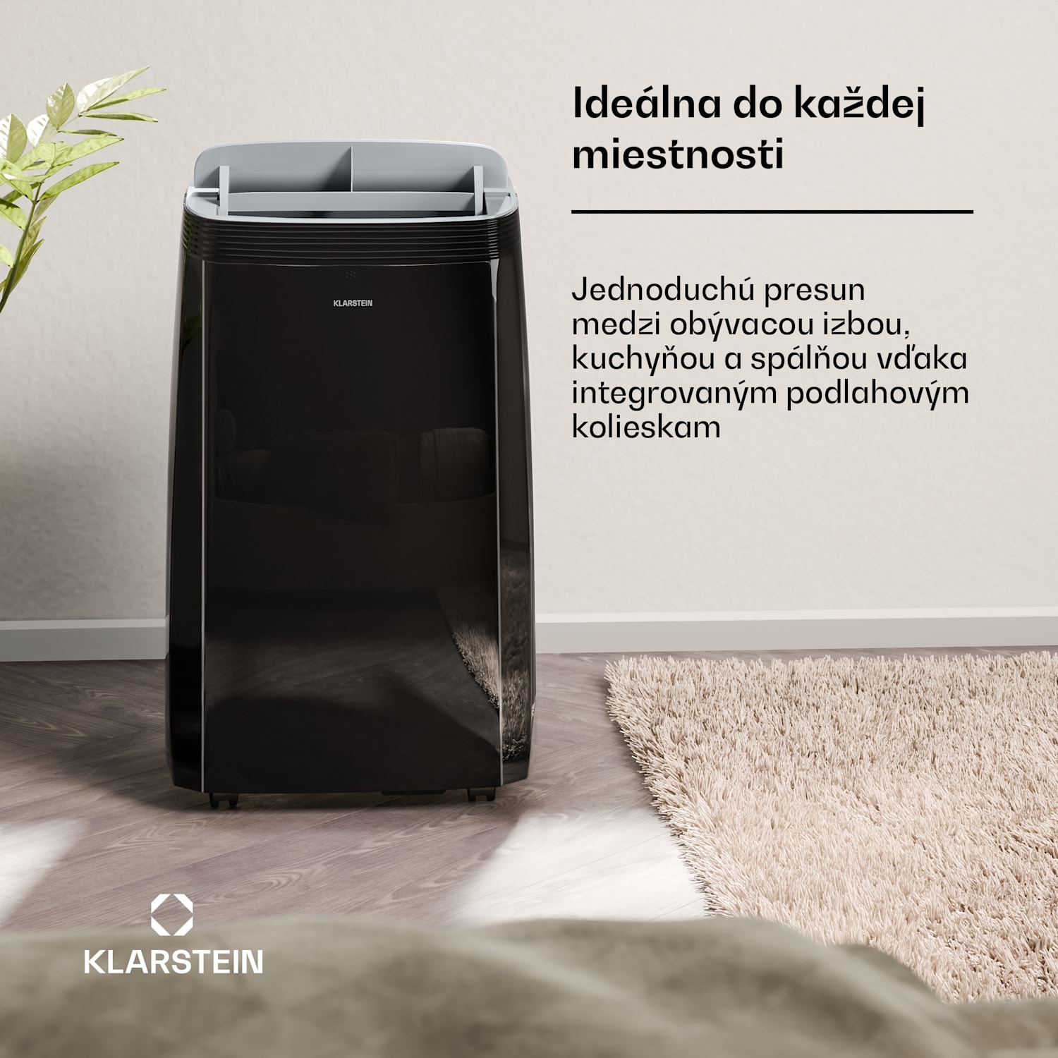 Grandbreeze mobilná klimatizácia | 12000 BTU | 42 cm | 56 m² | Energetická trieda A+ 12.000 BTU | Áno | Čierna