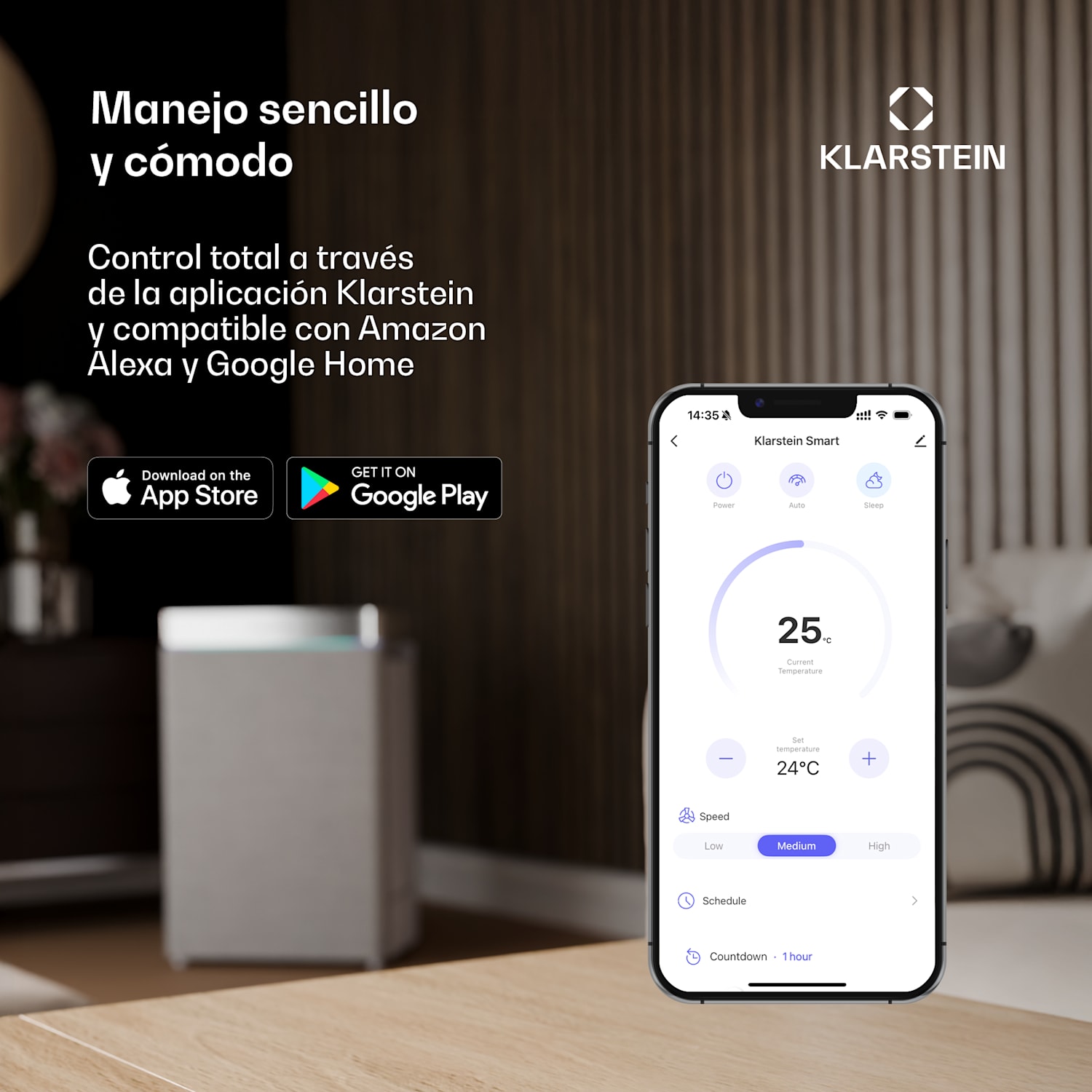 Grandbreeze aire acondicionado móvil | 14000 BTU | 42 cm | 65 m² | Clase de eficiencia energética A 14000 BTU | Sí | Blanco