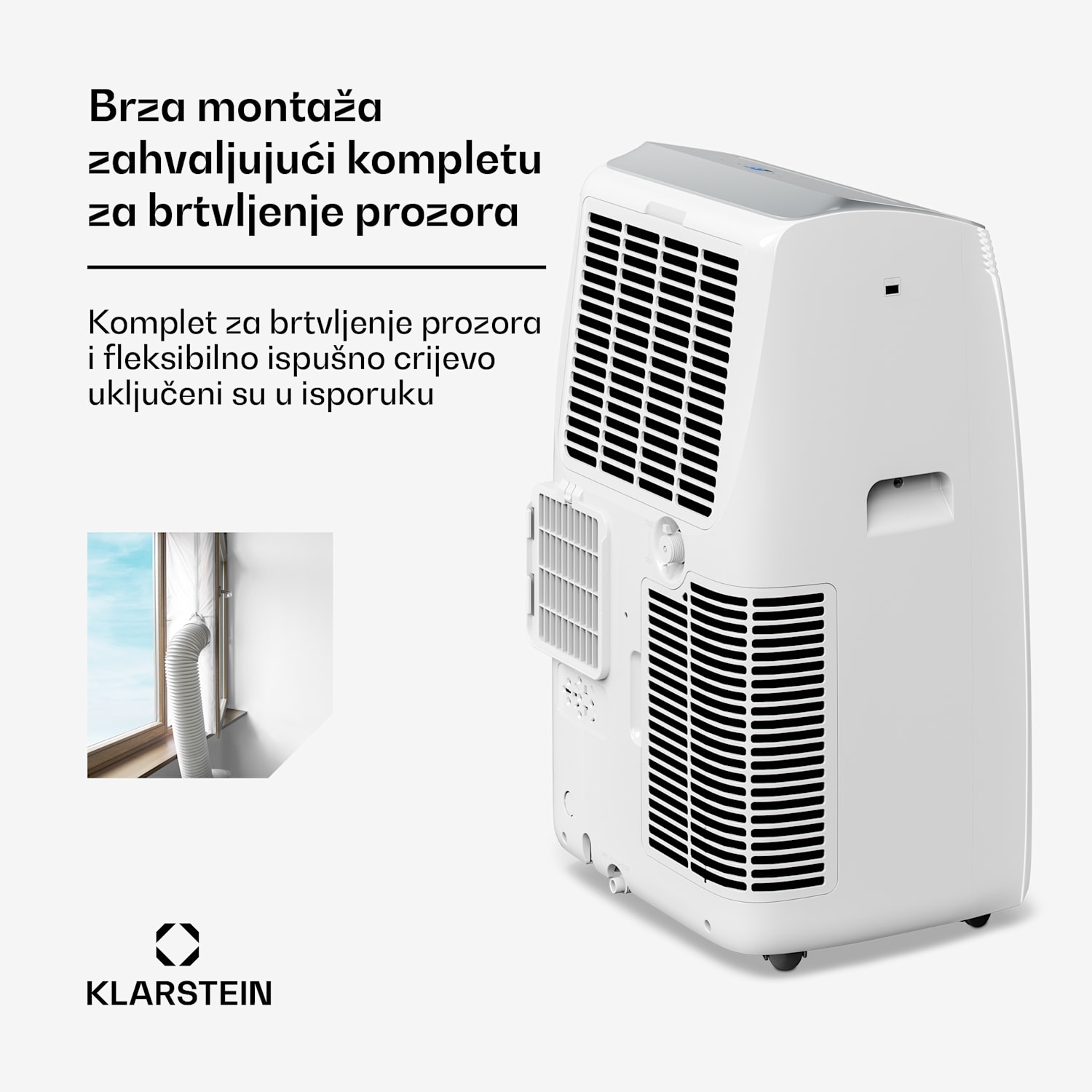 Grandbreeze mobilni klima uređaj | 14000 BTU | 42 cm | 56 m² | Energetski razred A 14000 BTU | Da | Bijela