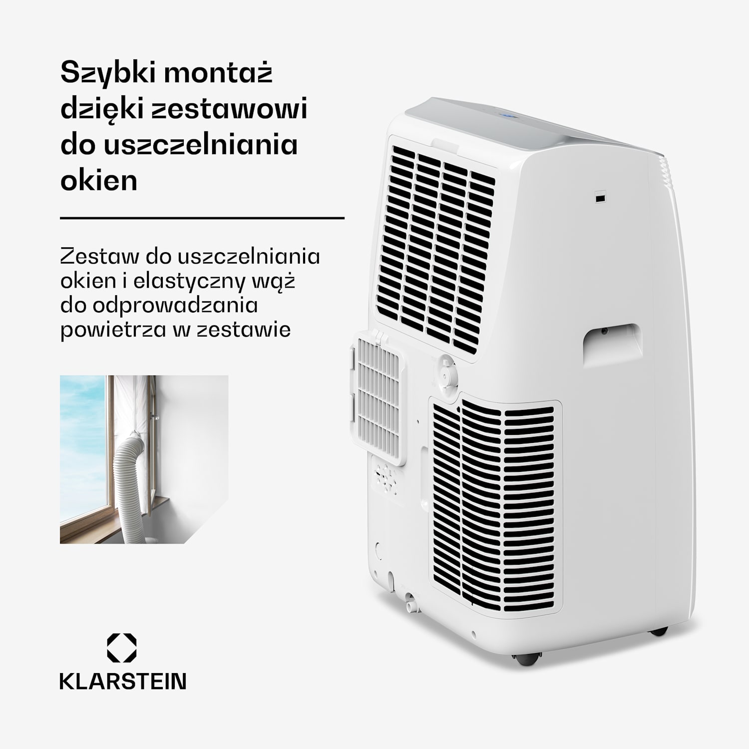 Grandbreeze klimatyzator przenośny | 14000 BTU | 42 cm | 65 m² | klasa energetyczna A 14000 BTU | Tak | Biały