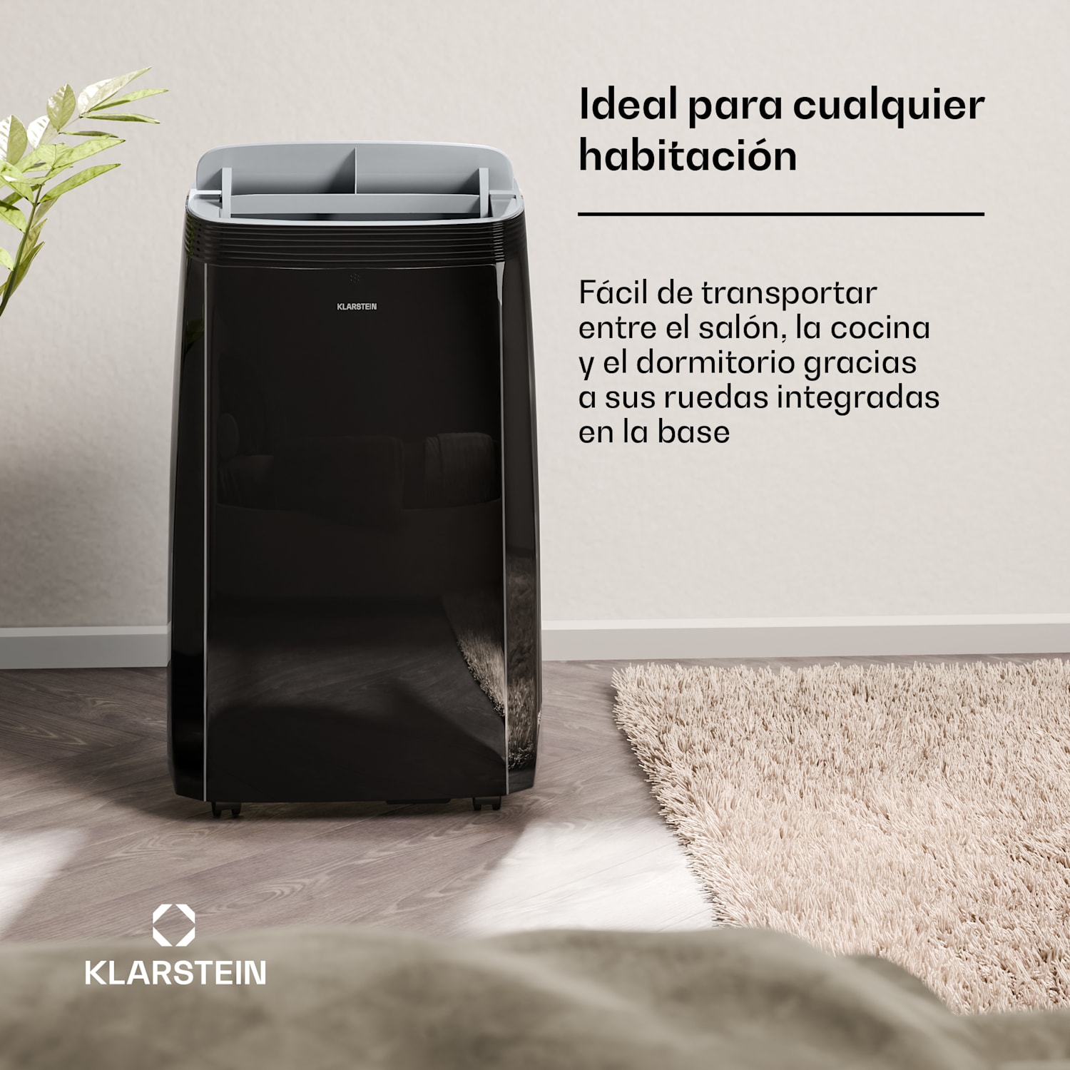 Grandbreeze aire acondicionado móvil | 14.000 BTU | 42 cm | 65 m² | Clase de eficiencia energética A 14000 BTU | Sí | Negro