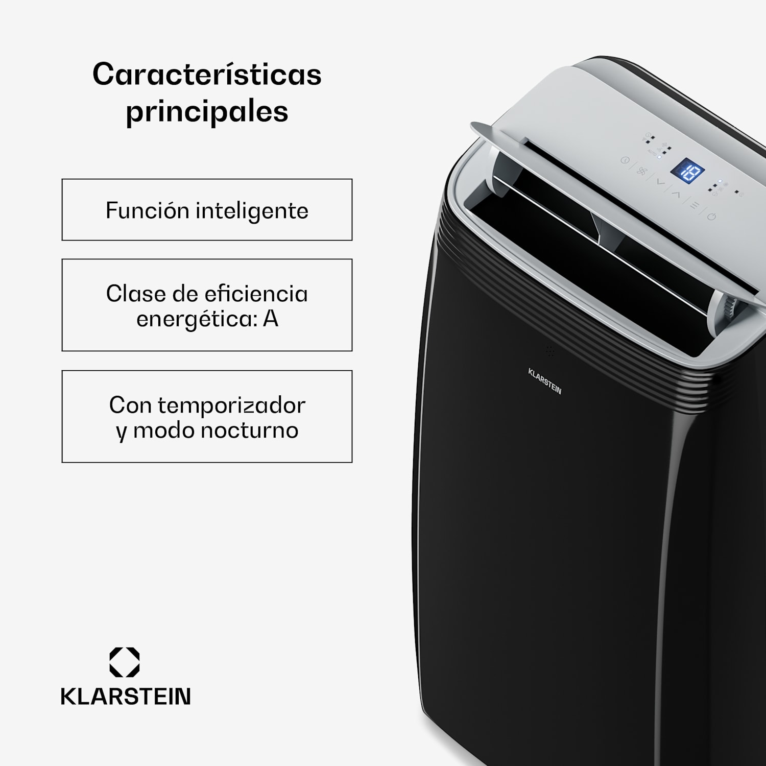 Grandbreeze aire acondicionado móvil | 14.000 BTU | 42 cm | 65 m² | Clase de eficiencia energética A 14000 BTU | Sí | Negro