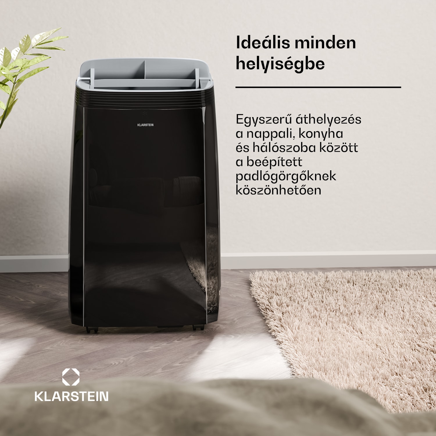 Grandbreeze mobil légkondicionáló | 14000 BTU | 42 cm | 65 m² | A energiaosztály 14000 BTU | Igen | Fekete