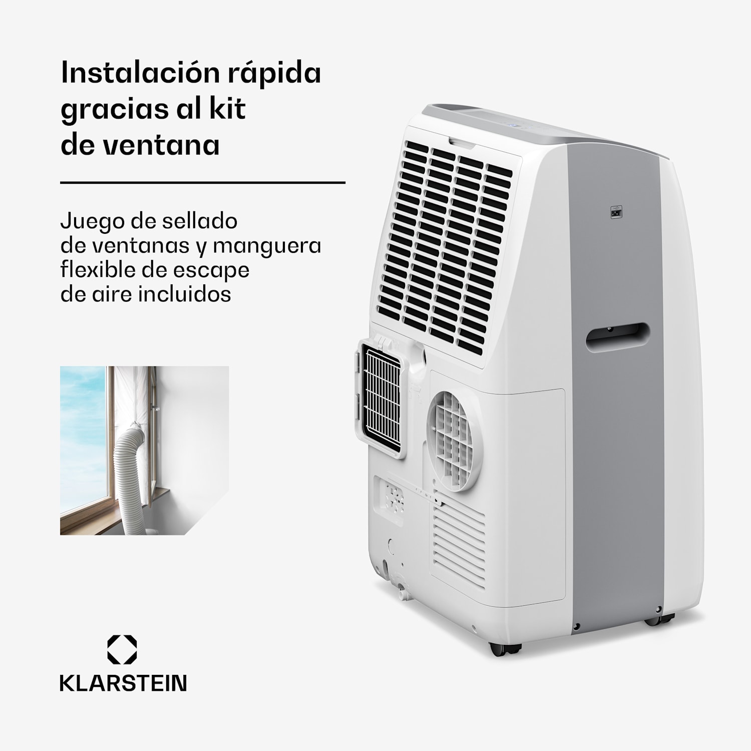 Grandbreeze aire acondicionado portátil | 16.000 BTU | 40 cm | 82 m² | Clase de eficiencia energética A 16.000 BTU | Sí | Blanco