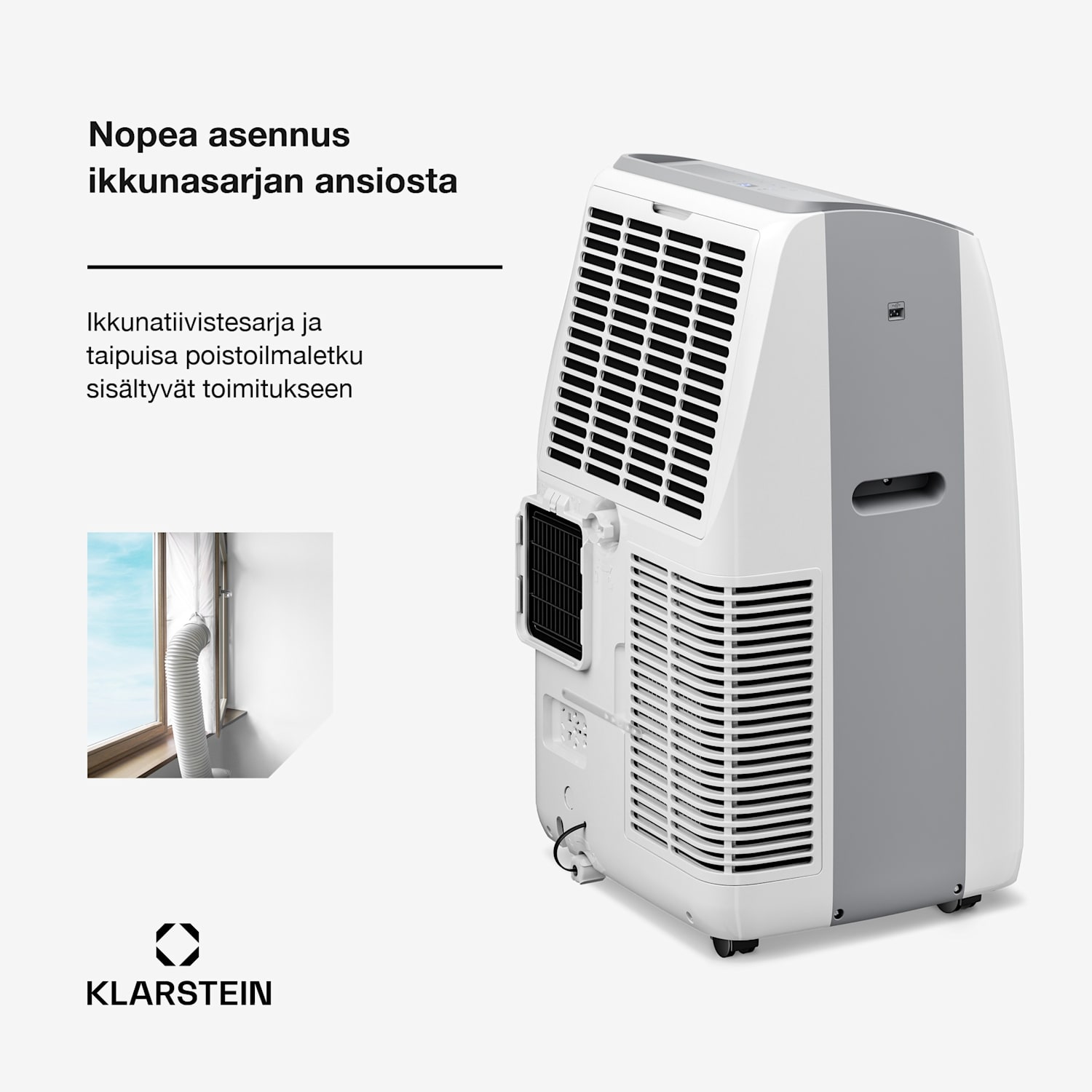 Grandbreeze mobiililaitteinen ilmastointilaite | 16000 BTU | 40 cm | 82 m² | Energiankulutusluokka A 16.000 BTU | Kyllä | Valkoinen
