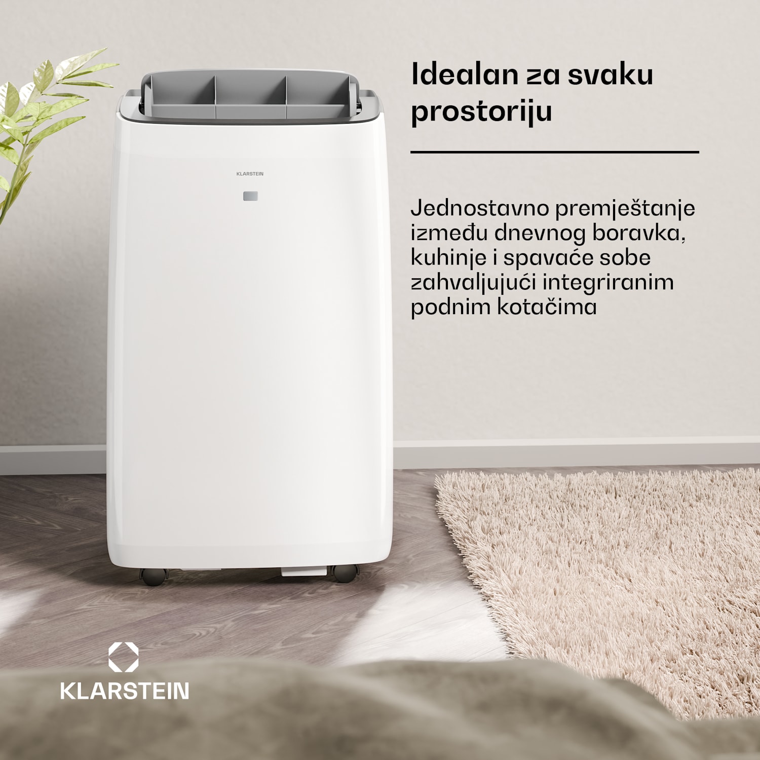 Grandbreeze mobilni klima uređaj | 16000 BTU | 40 cm | 82 m² | Energetski razred A 16.000 BTU | Da | Bijela